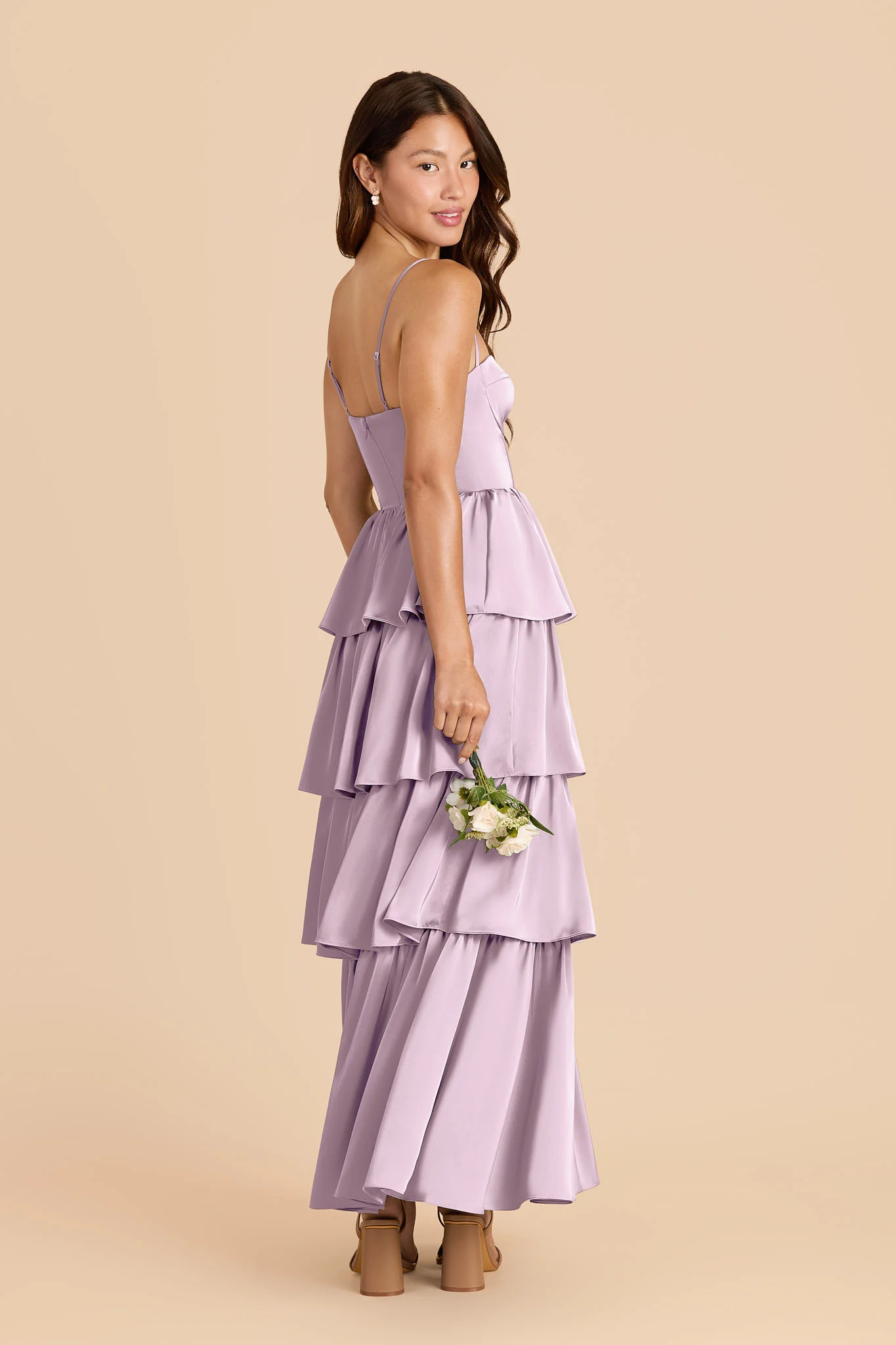 Lola Matte Satin Dress - Lavender - Image 3