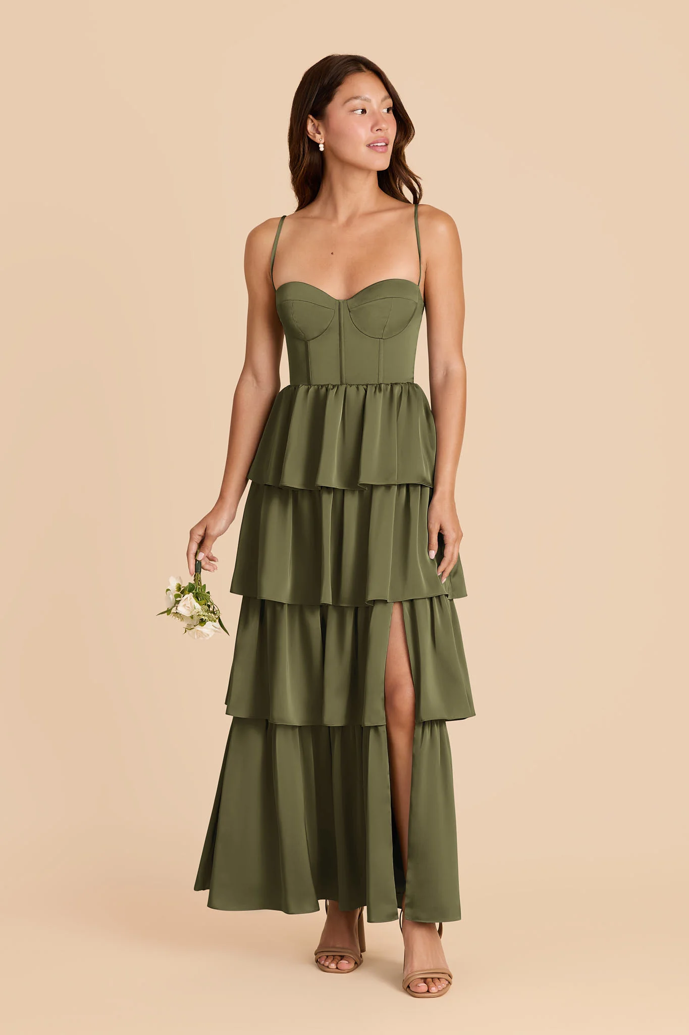 Lola Matte Satin Dress - Martini - Image 2