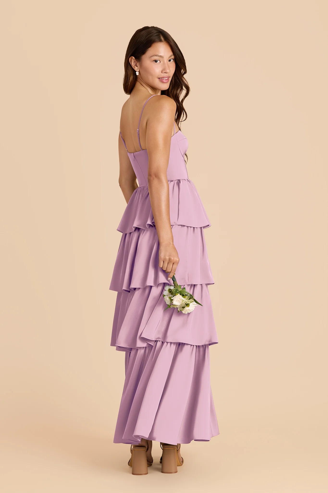 Lola Matte Satin Dress - Orchid - Image 3