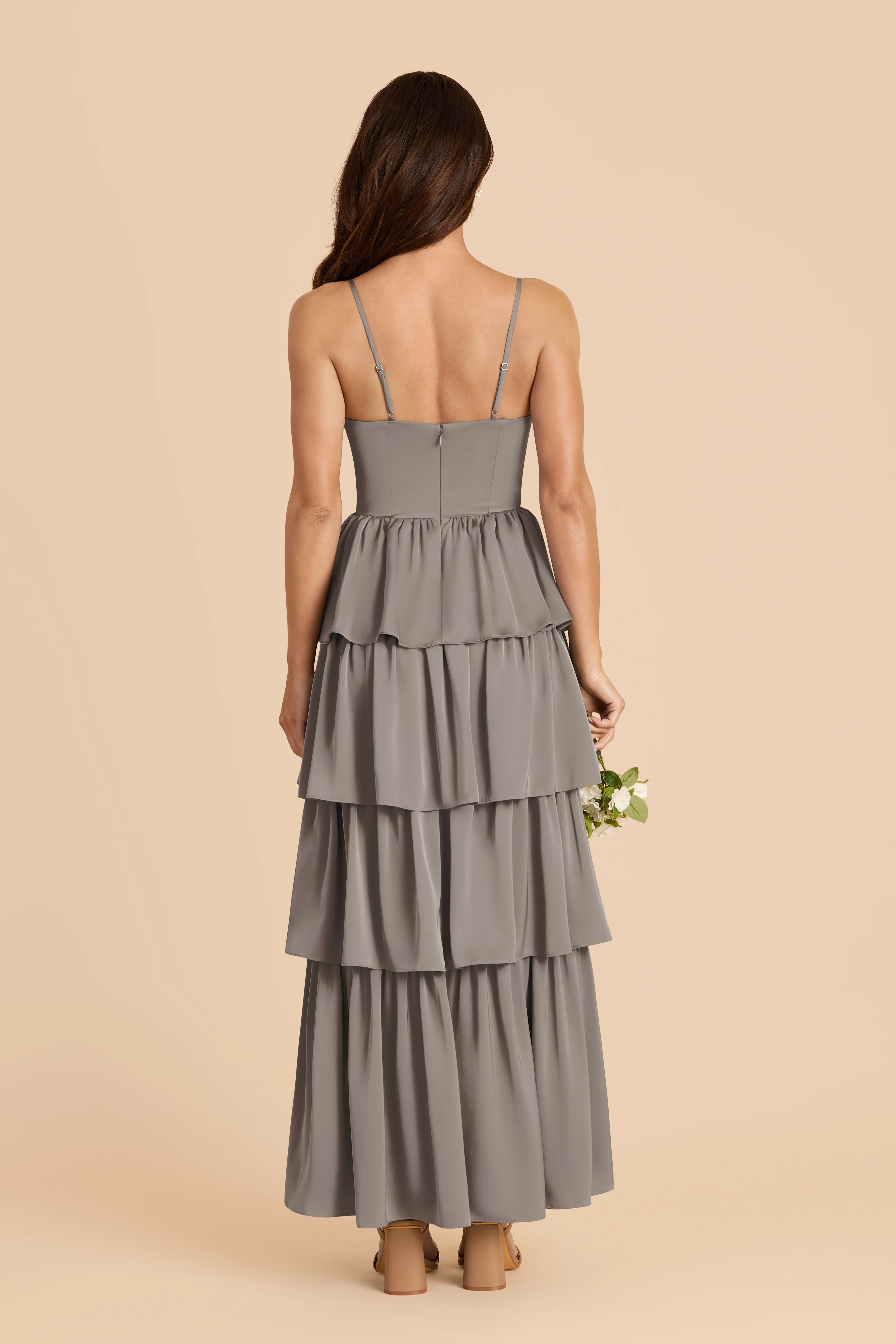 Lola Matte Satin Dress - Quartz - Image 4
