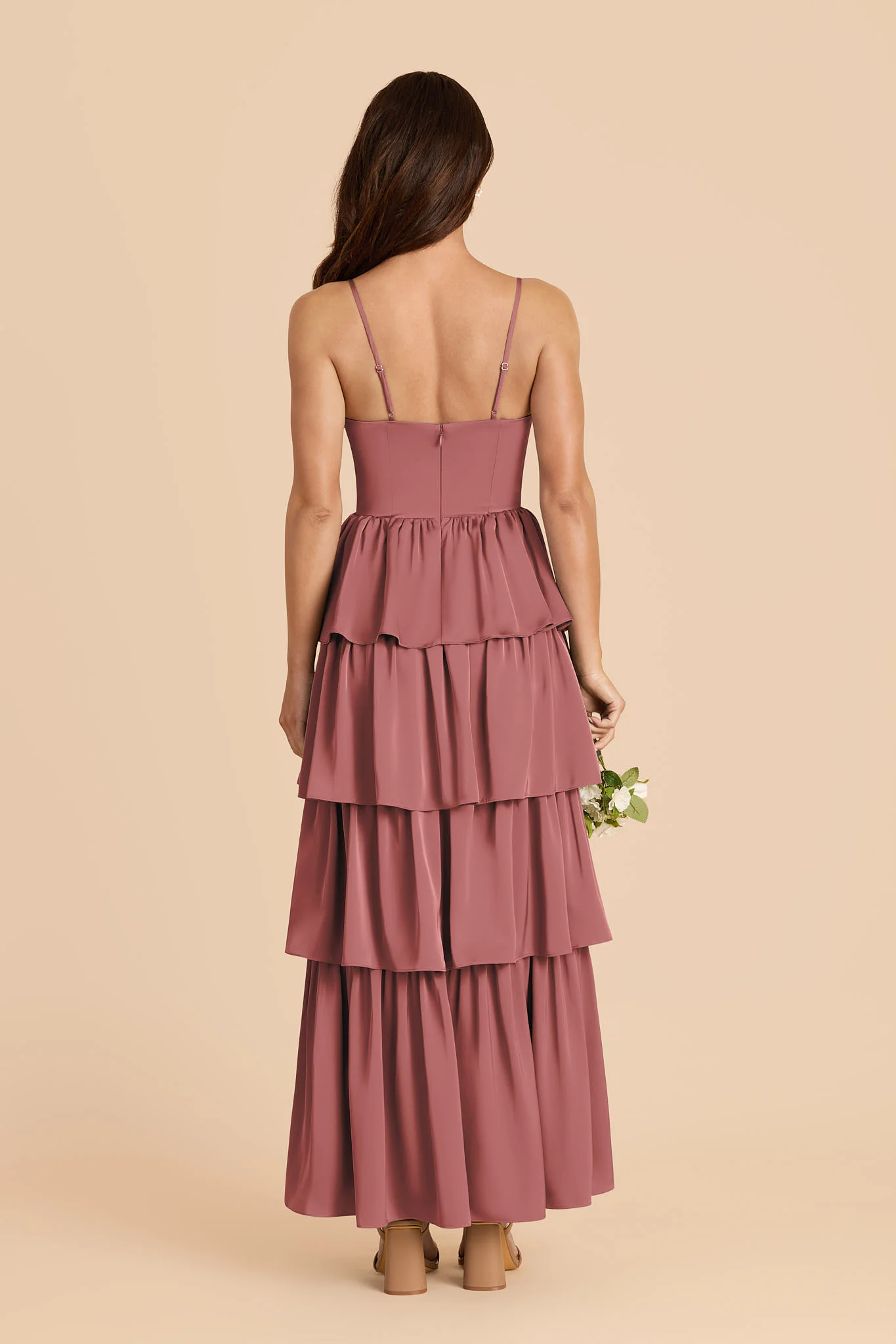 Lola Matte Satin Dress - Wild Rose - Image 4