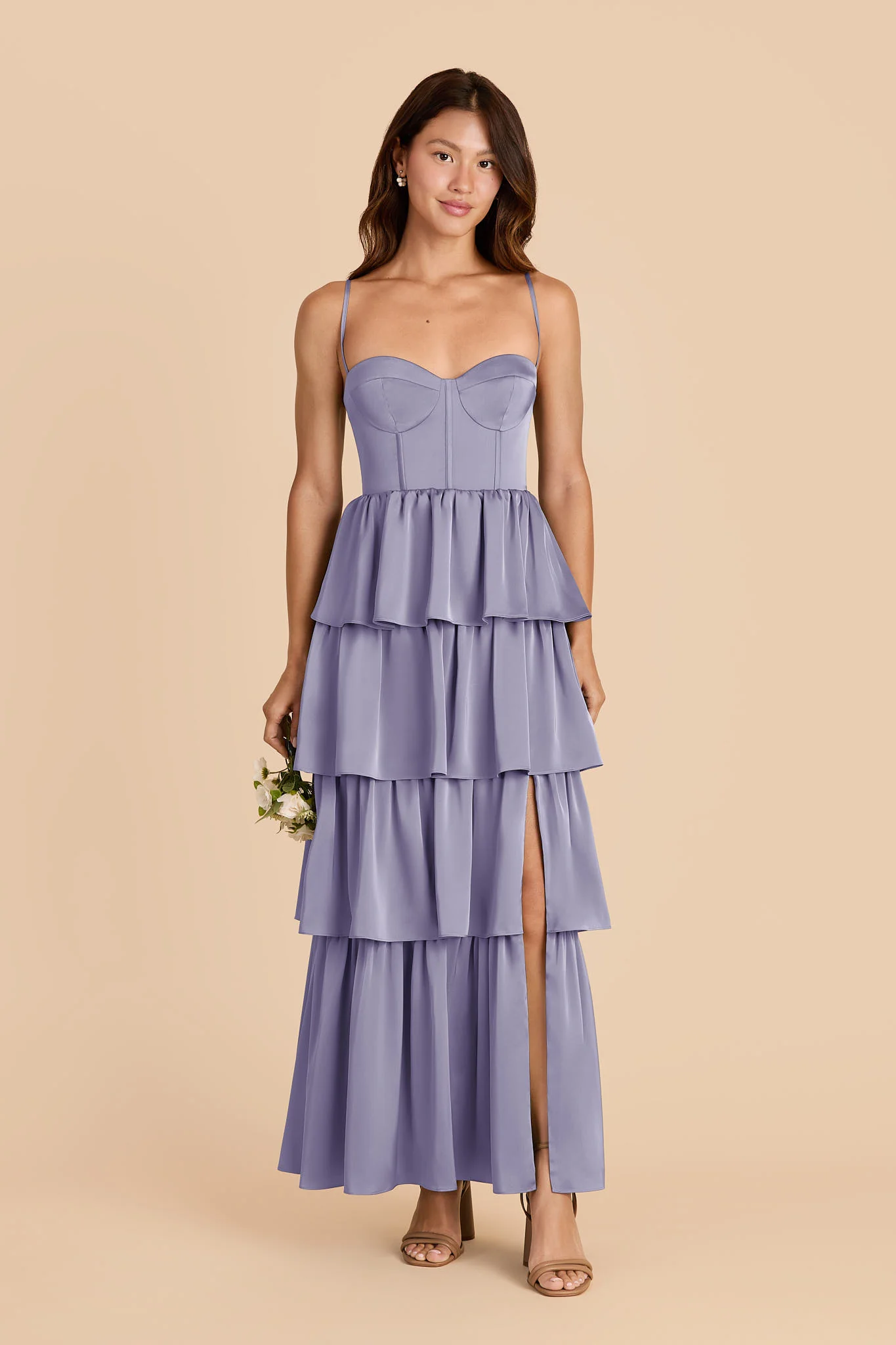 Lola Matte Satin Dress - Wisteria
