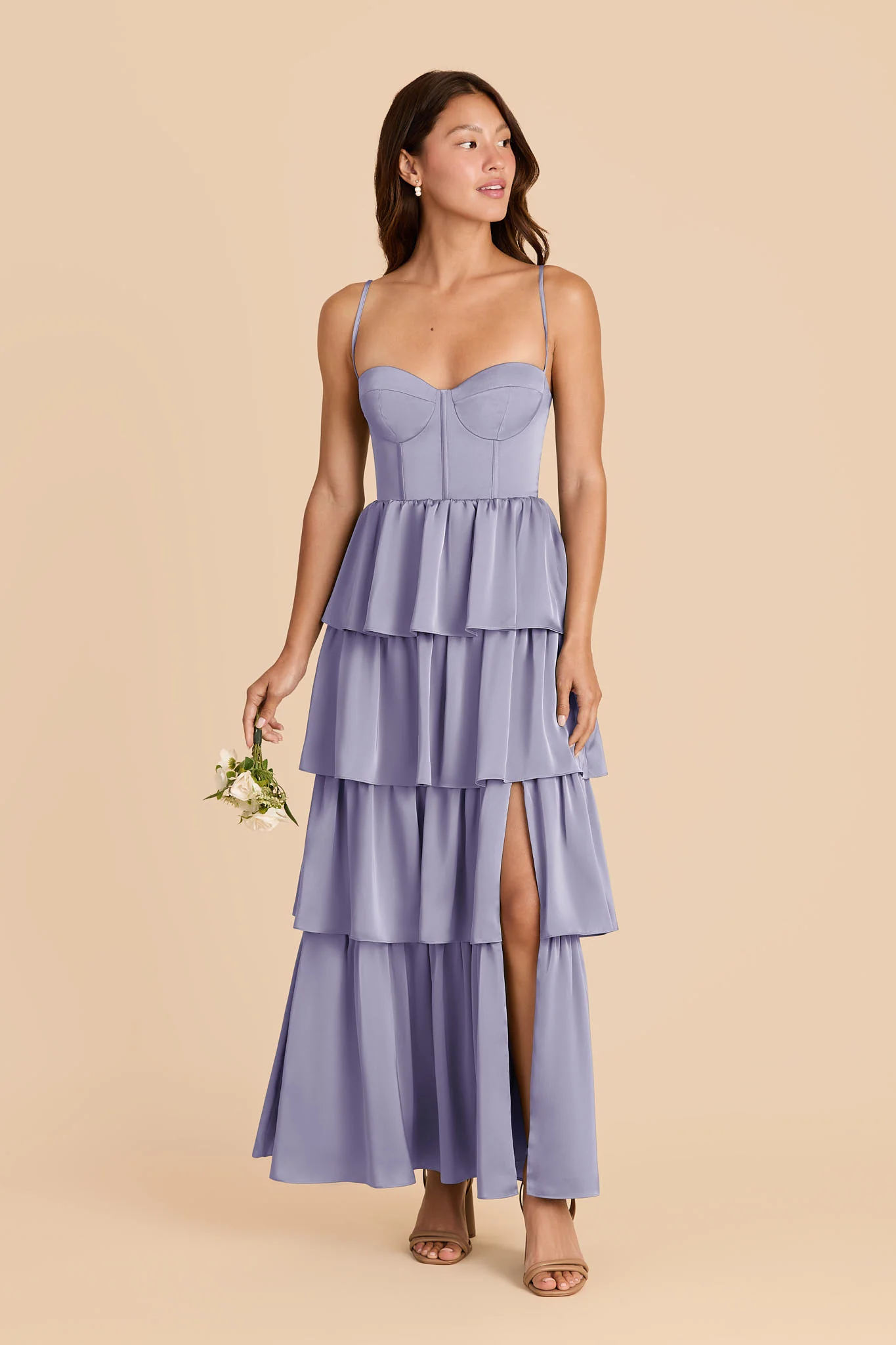 Lola Matte Satin Dress - Wisteria - Image 2