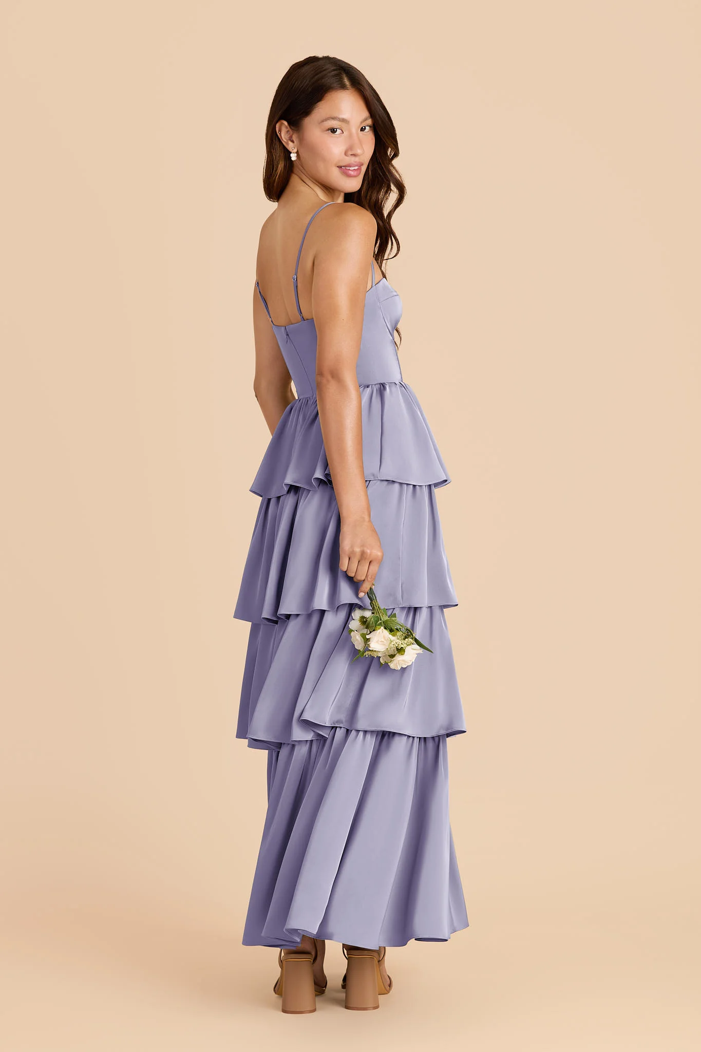Lola Matte Satin Dress - Wisteria - Image 3