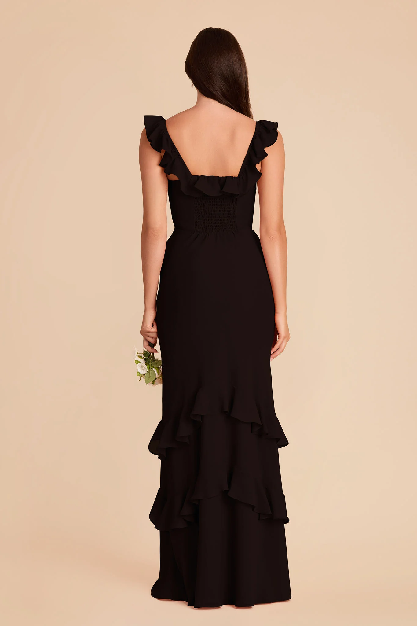 Luna Chiffon Dress - Black - Image 6