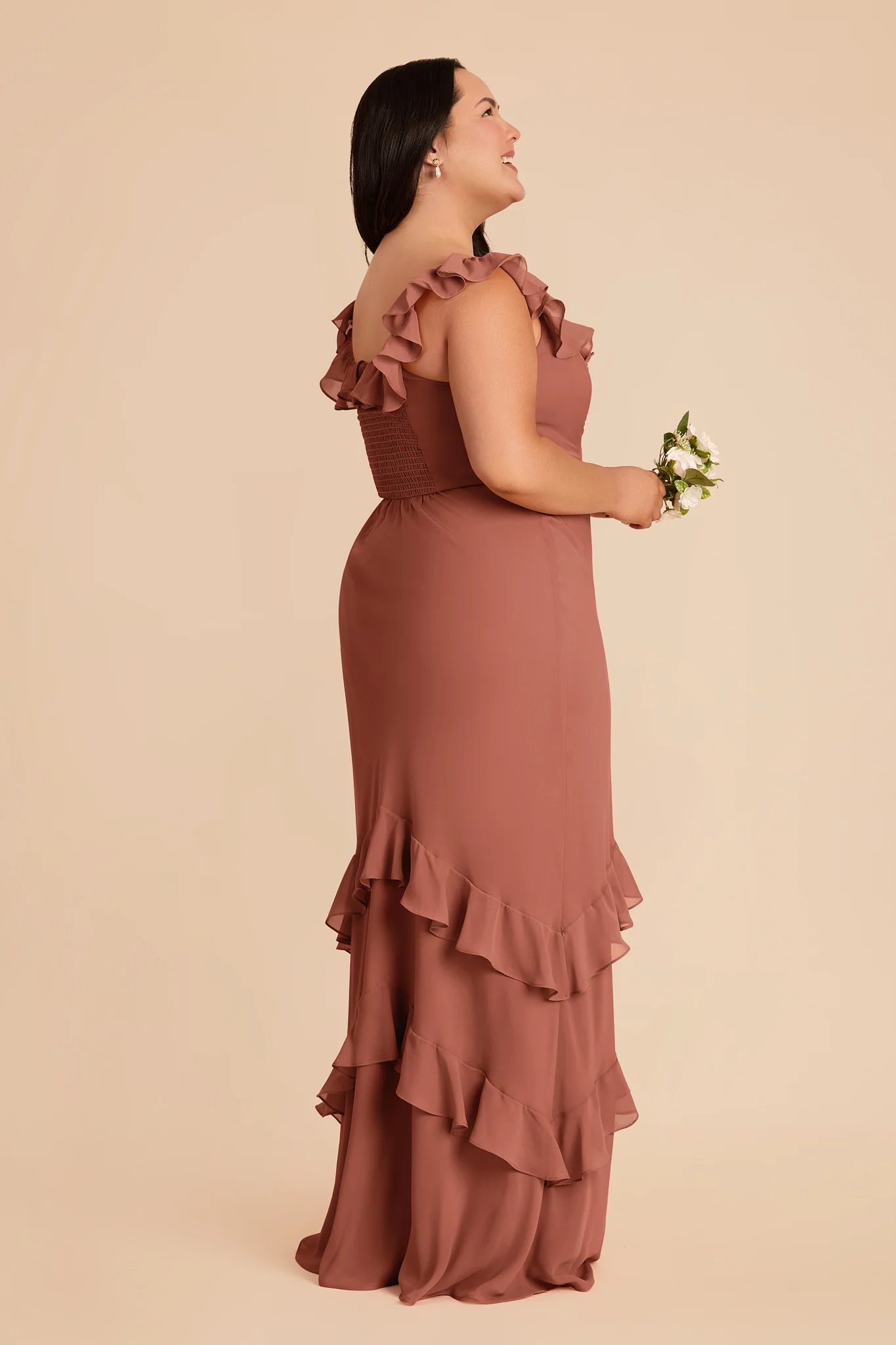 Luna Chiffon Dress - Desert Rose - Image 8