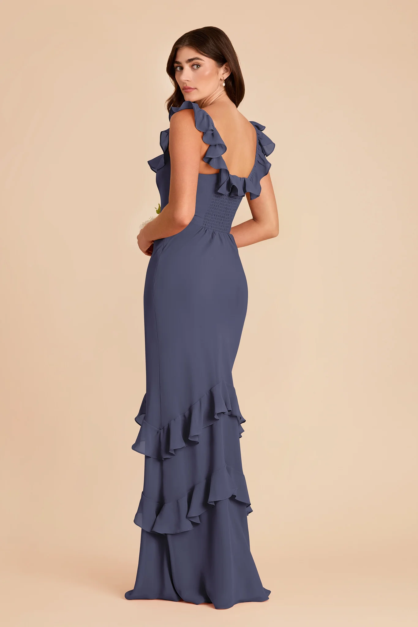 Luna Chiffon Dress - Dusk Blue - Image 5