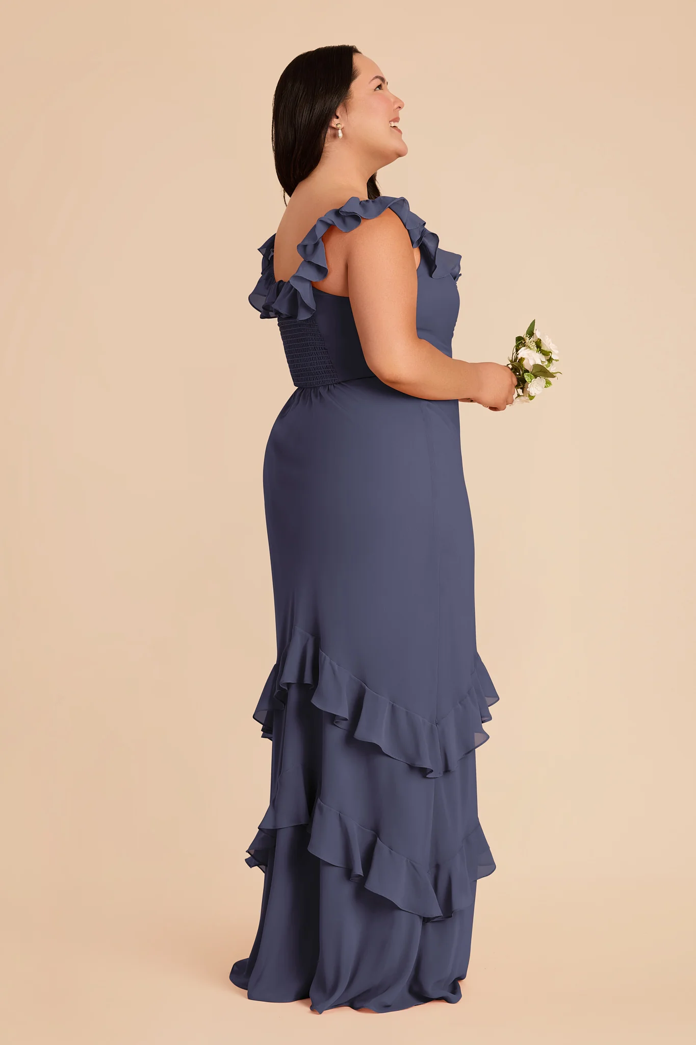 Luna Chiffon Dress - Dusk Blue - Image 8