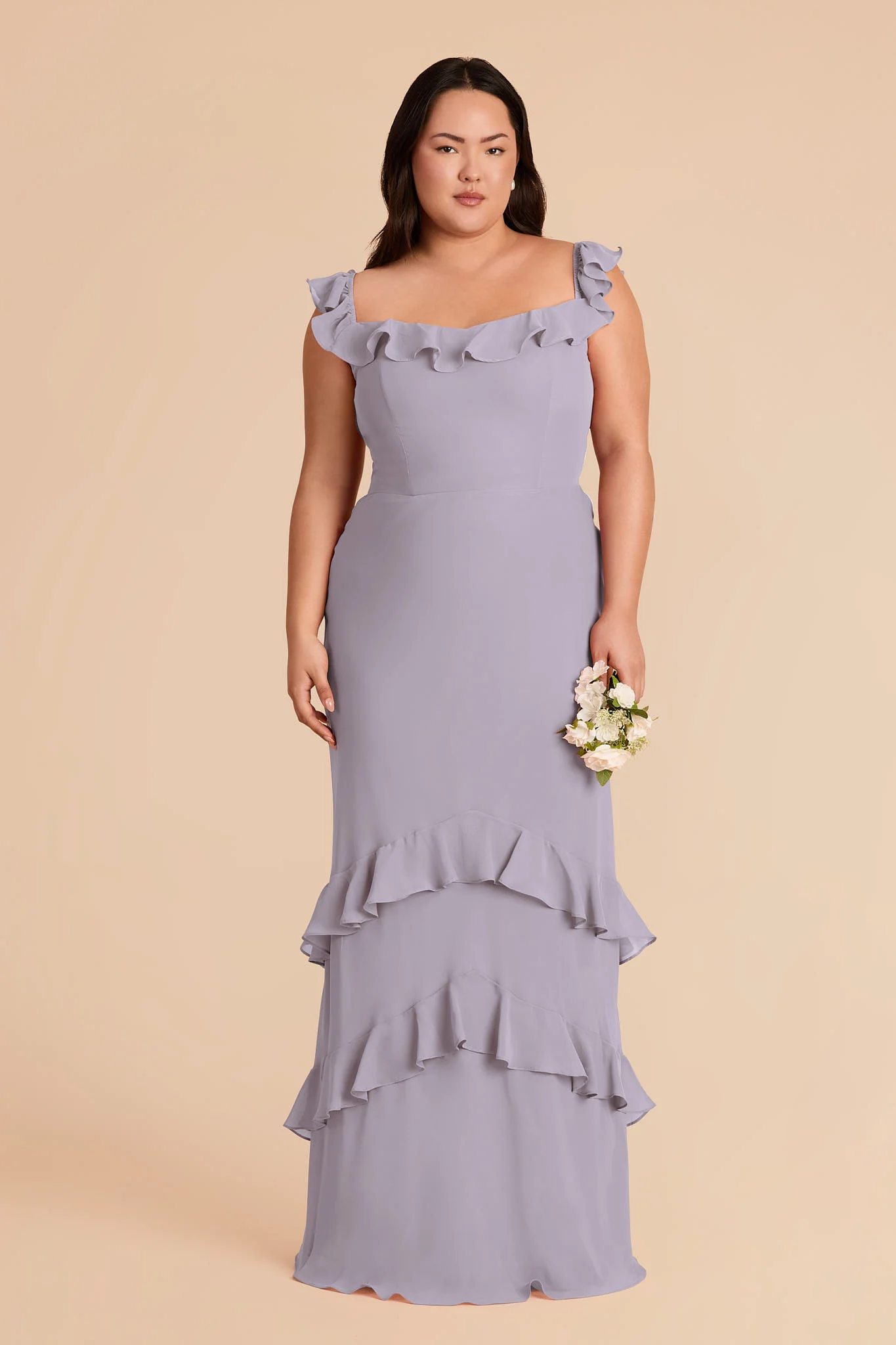Luna Chiffon Dress - Dusty Lilac - Image 2