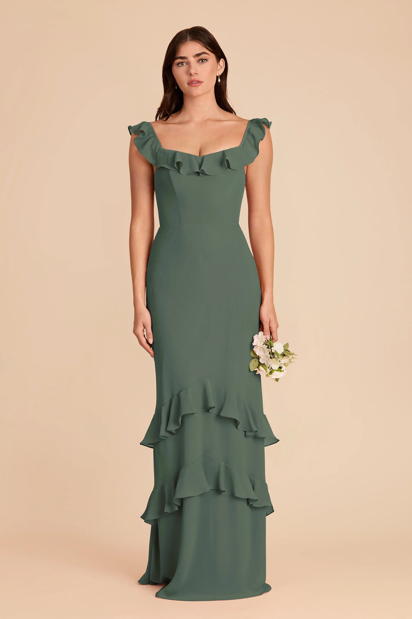Luna Chiffon Dress - Eucalyptus - Image 3