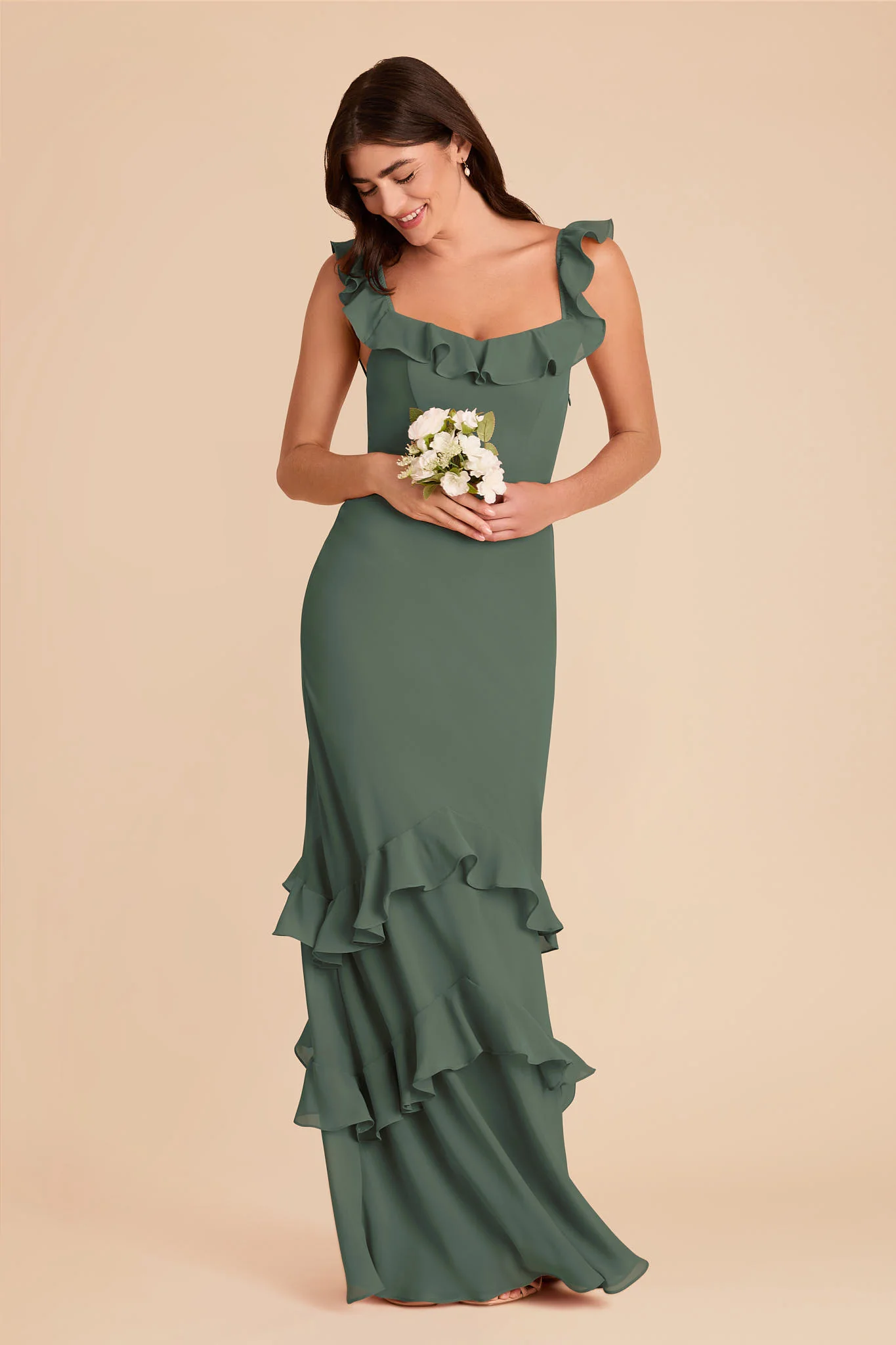 Luna Chiffon Dress - Eucalyptus - Image 4
