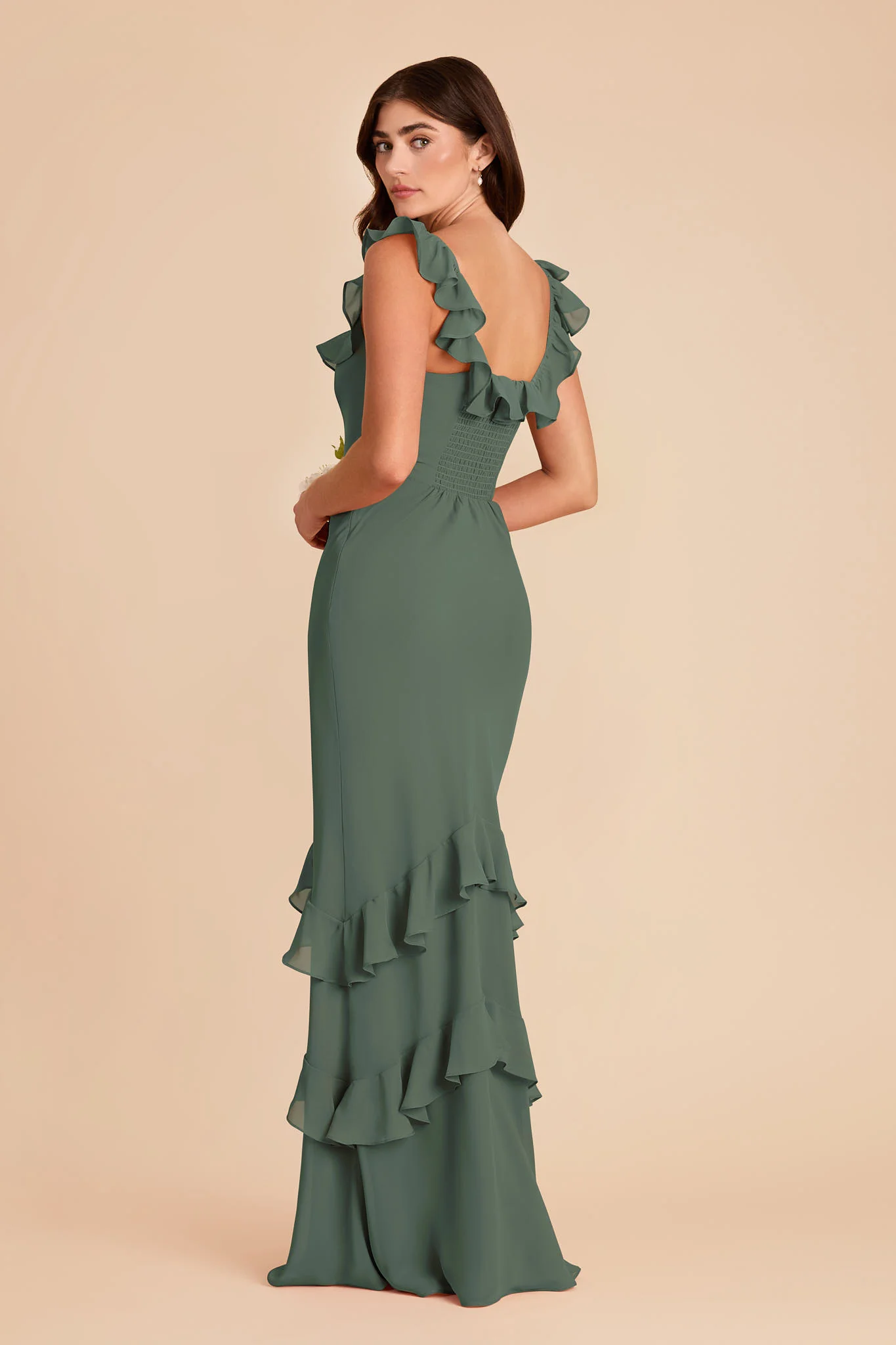 Luna Chiffon Dress - Eucalyptus - Image 5