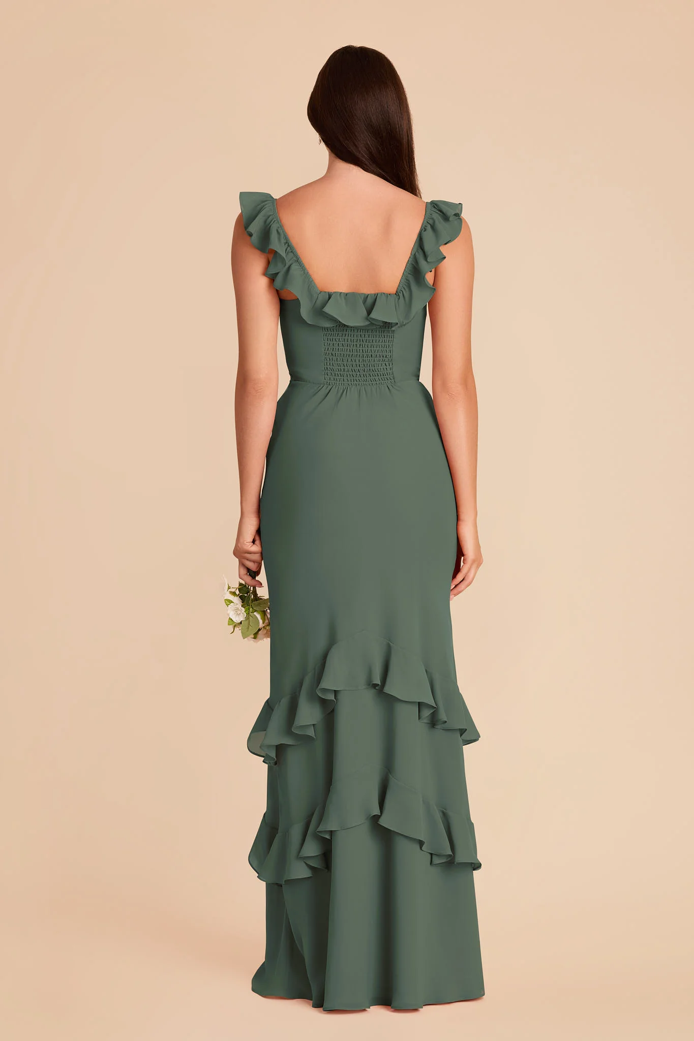 Luna Chiffon Dress - Eucalyptus - Image 6
