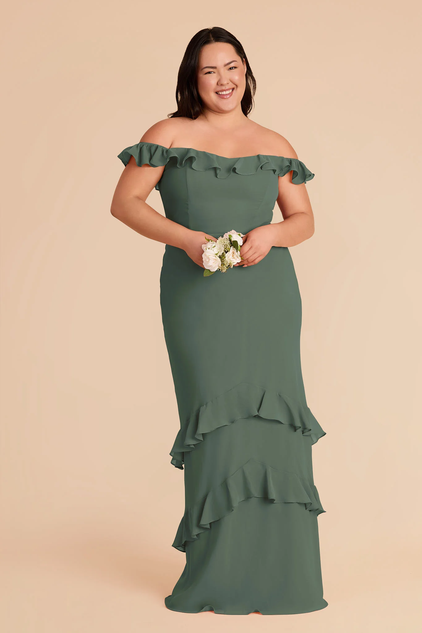 Luna Chiffon Dress - Eucalyptus - Image 7