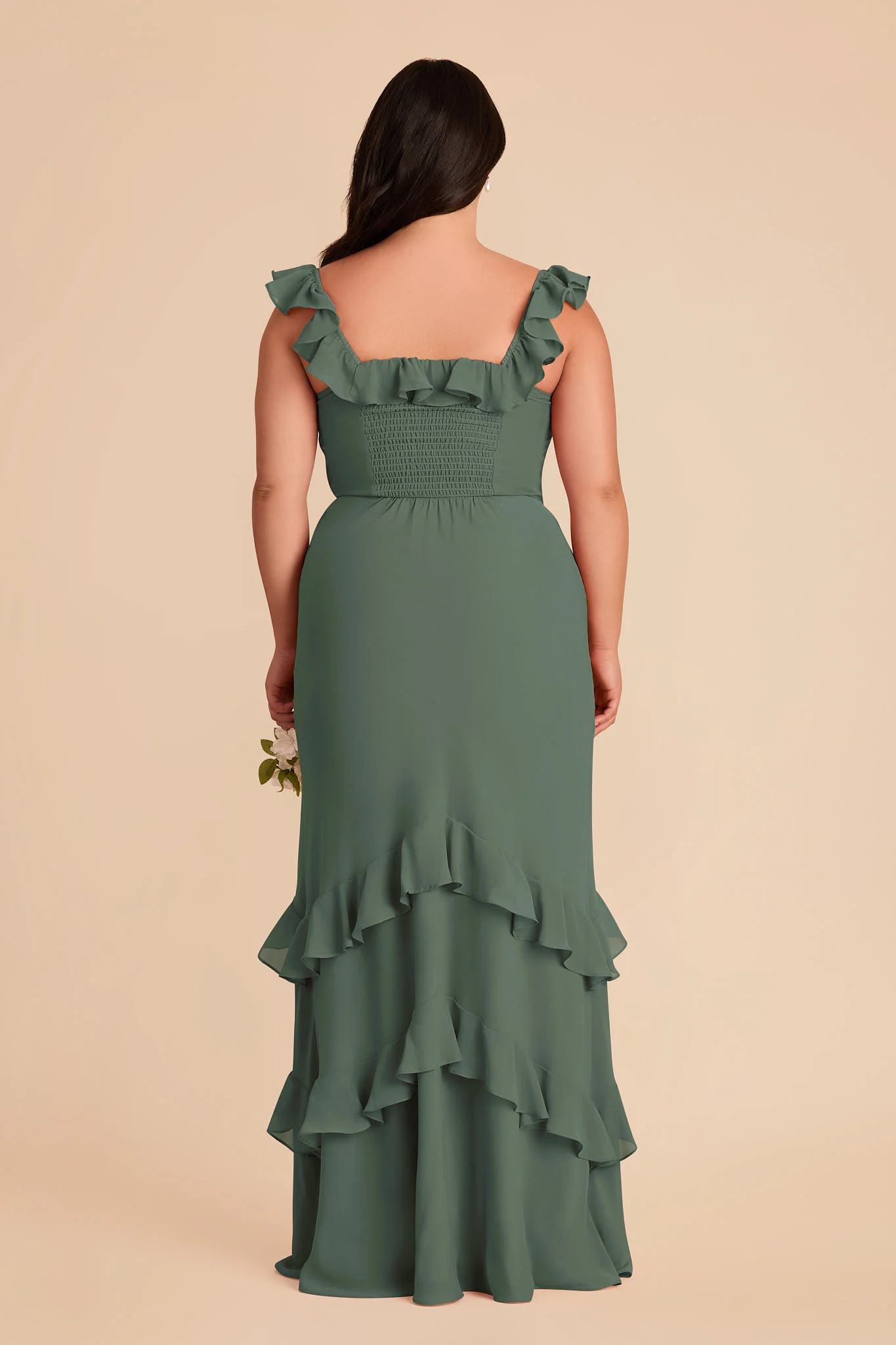 Luna Chiffon Dress - Eucalyptus - Image 9