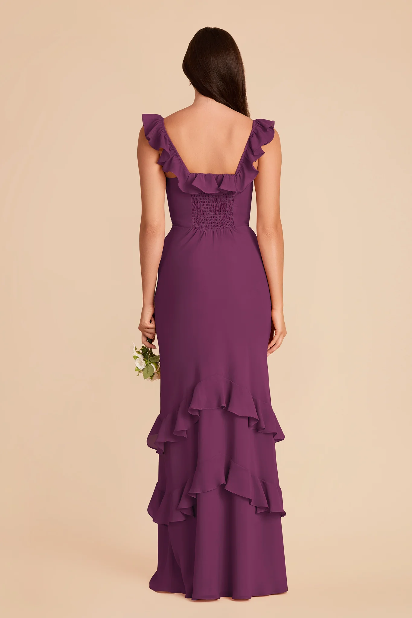 Luna Chiffon Dress - Fig - Image 3