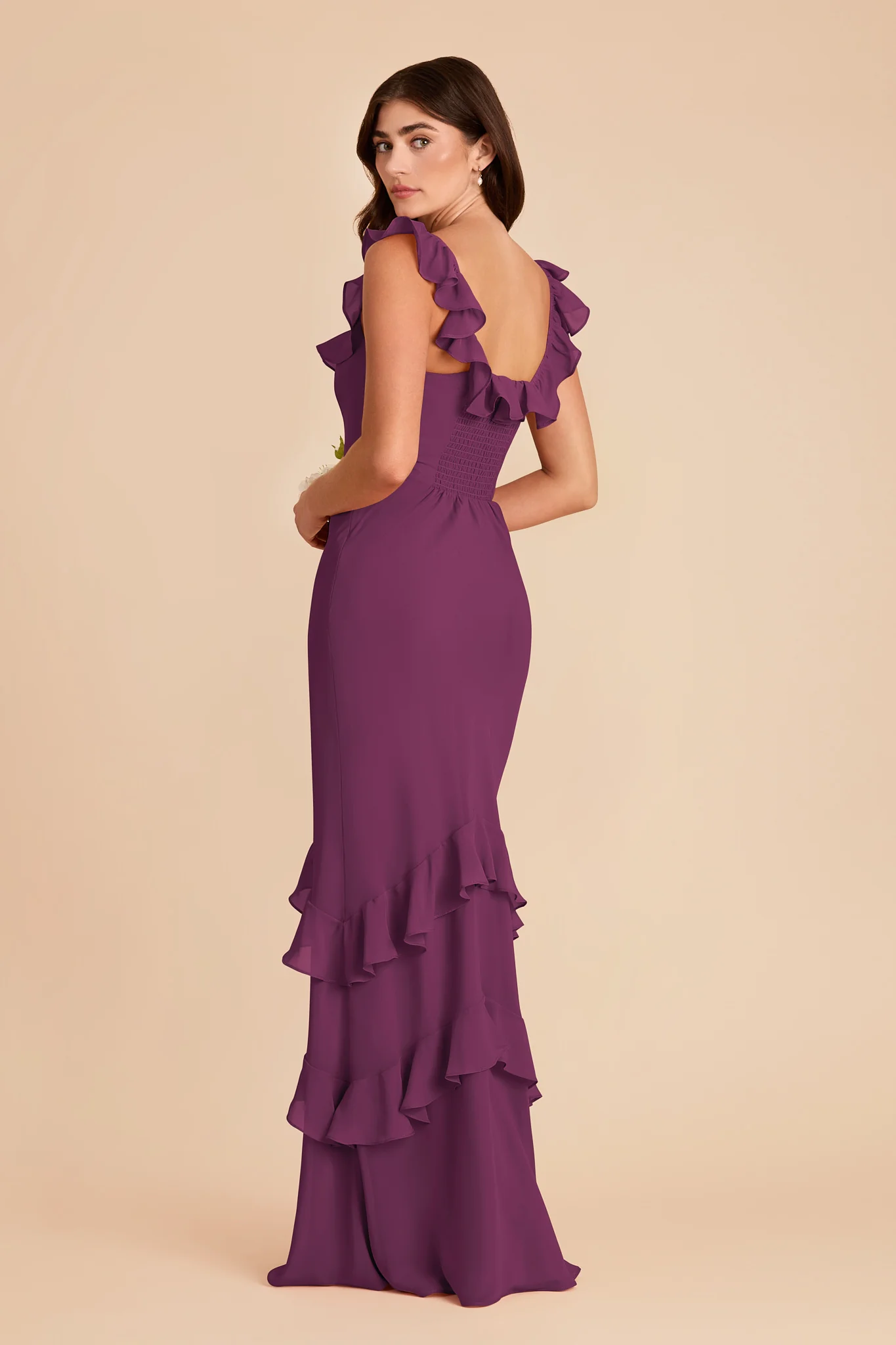 Luna Chiffon Dress - Fig - Image 6