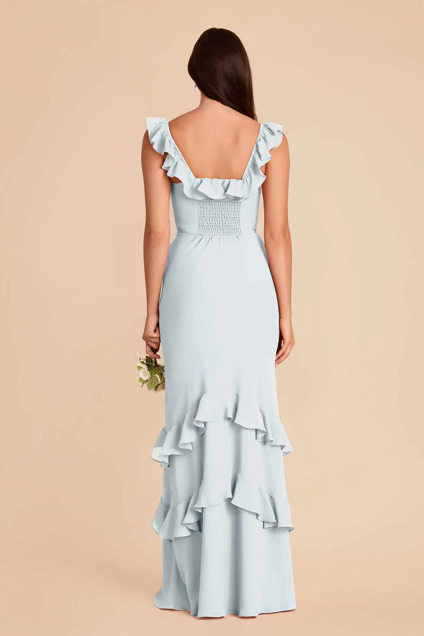 Luna Chiffon Dress - Mist Blue - Image 6