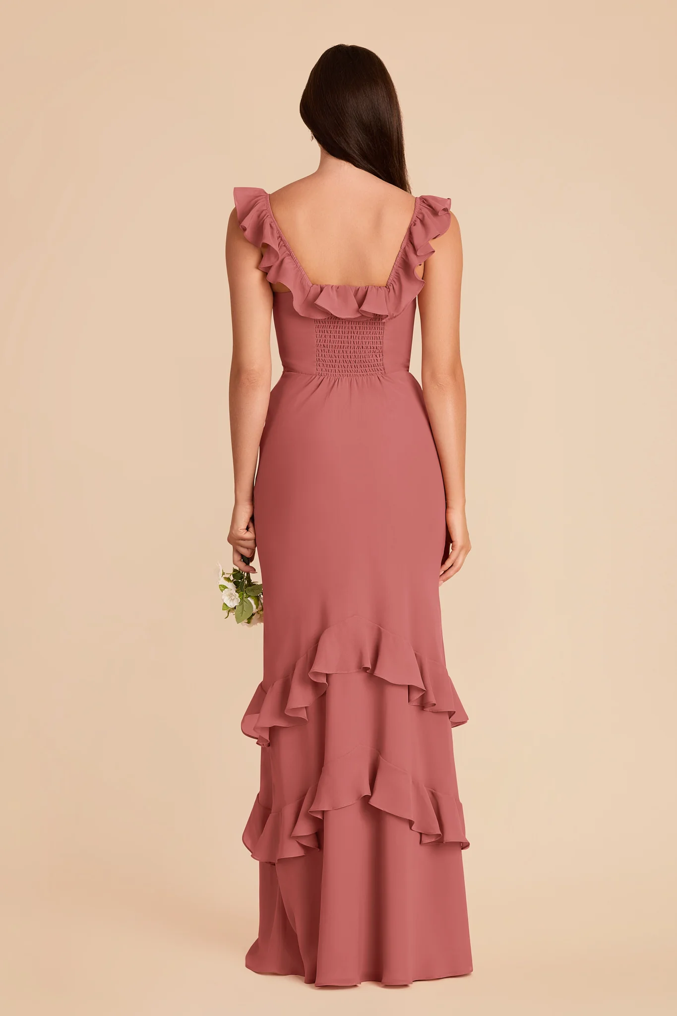 Luna Chiffon Dress - Mulberry - Image 6