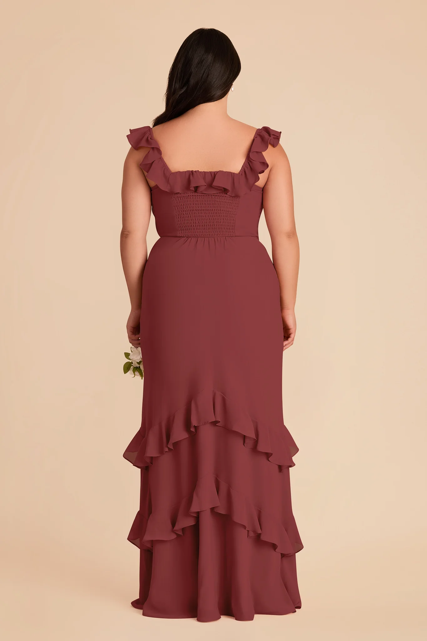 Luna Chiffon Dress - Rosewood - Image 9