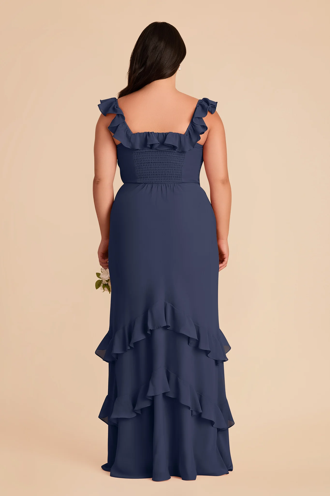 Luna Chiffon Dress - Slate Blue - Image 9