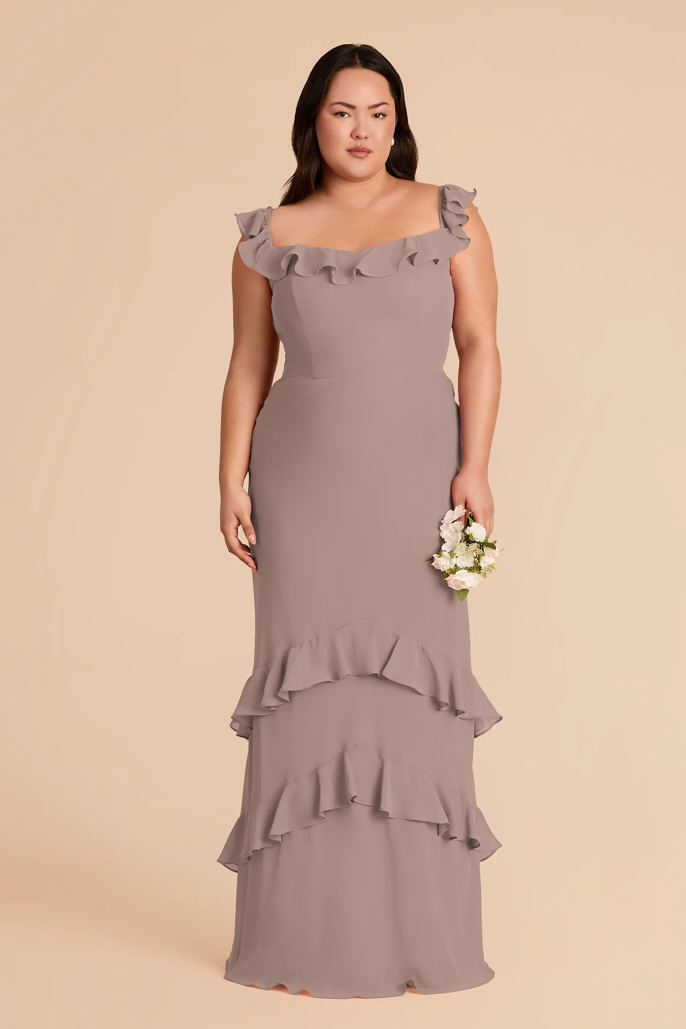 Luna Chiffon Dress - Toffee - Image 2