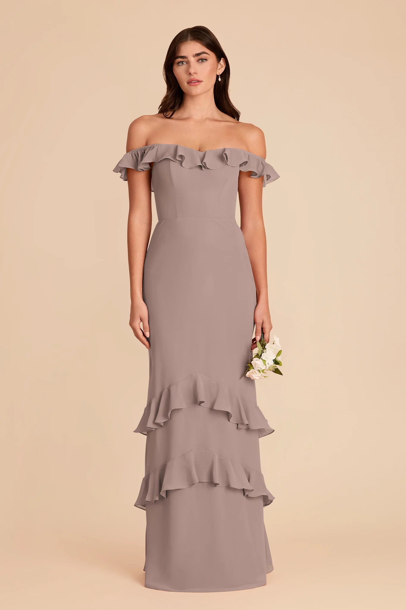 Luna Chiffon Dress - Toffee - Image 5