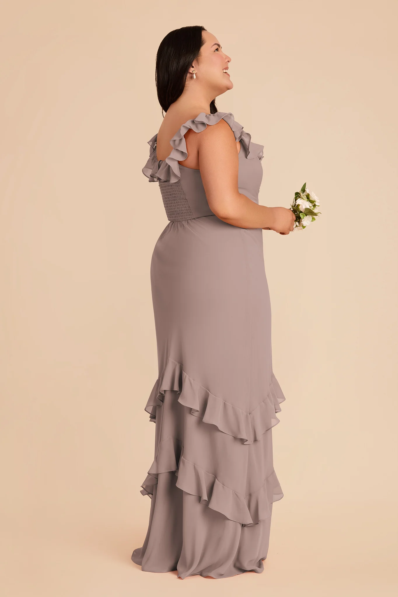 Luna Chiffon Dress - Toffee - Image 9