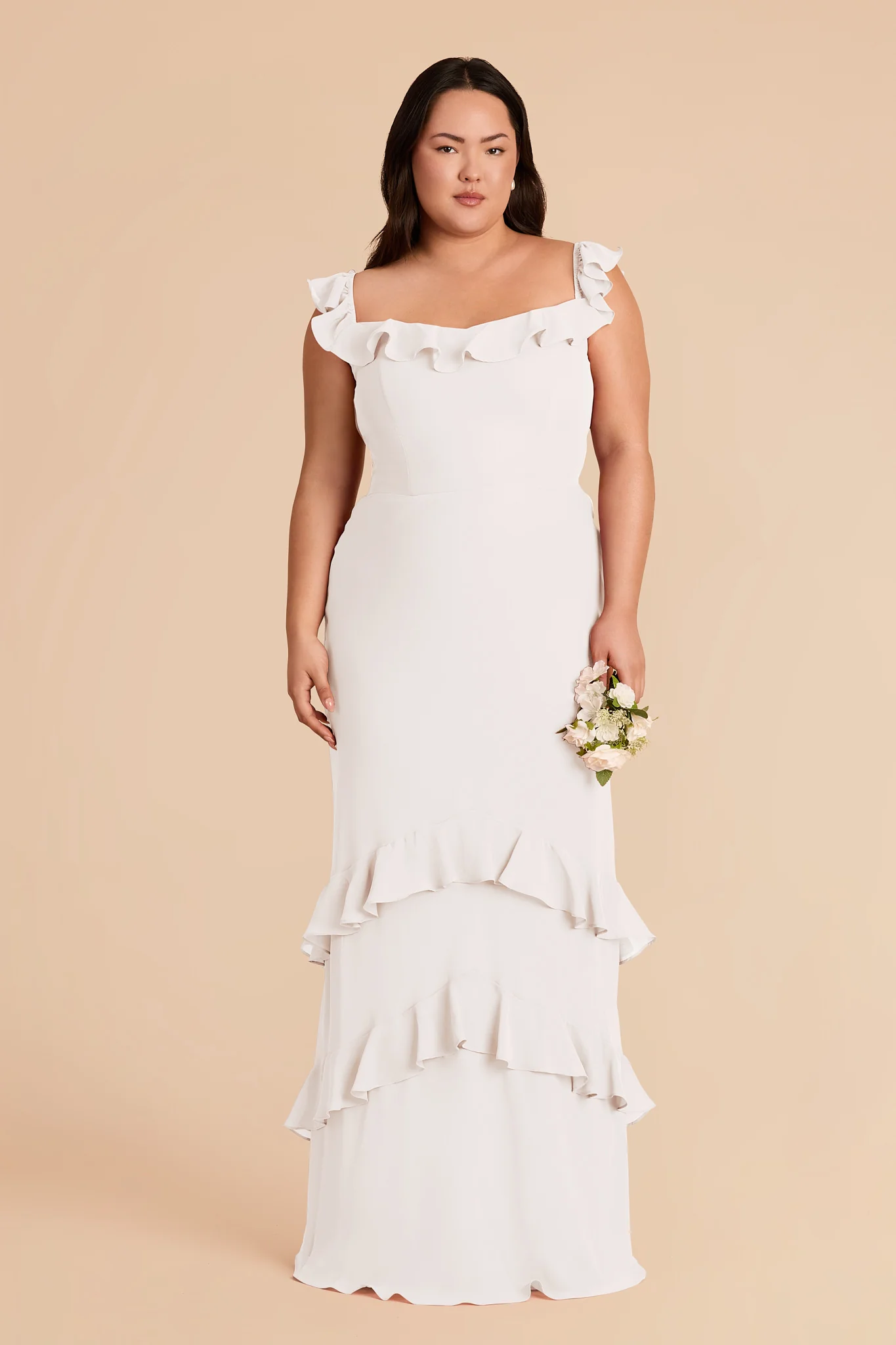 Luna Chiffon Dress - White - Image 2