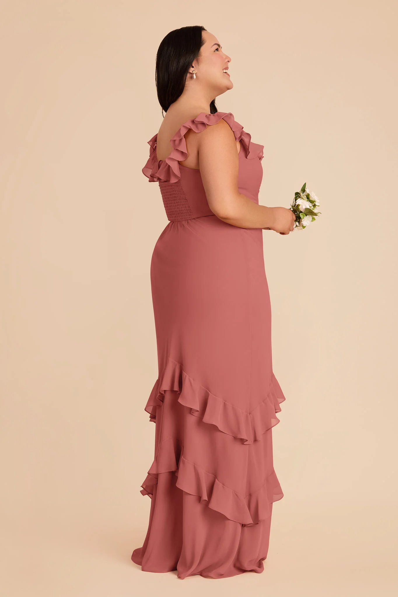 Luna Chiffon Dress - Wild Rose - Image 8