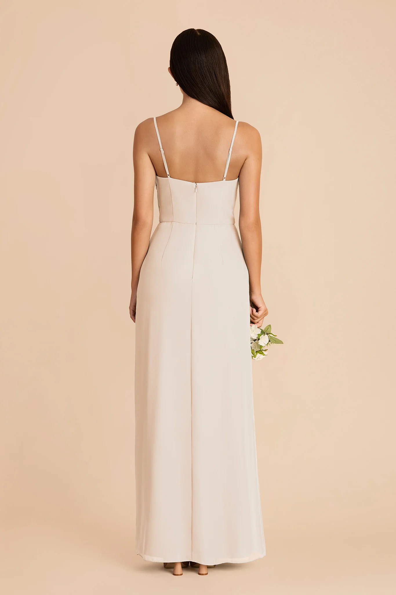 Lydia Chiffon Dress - Champagne - Image 5
