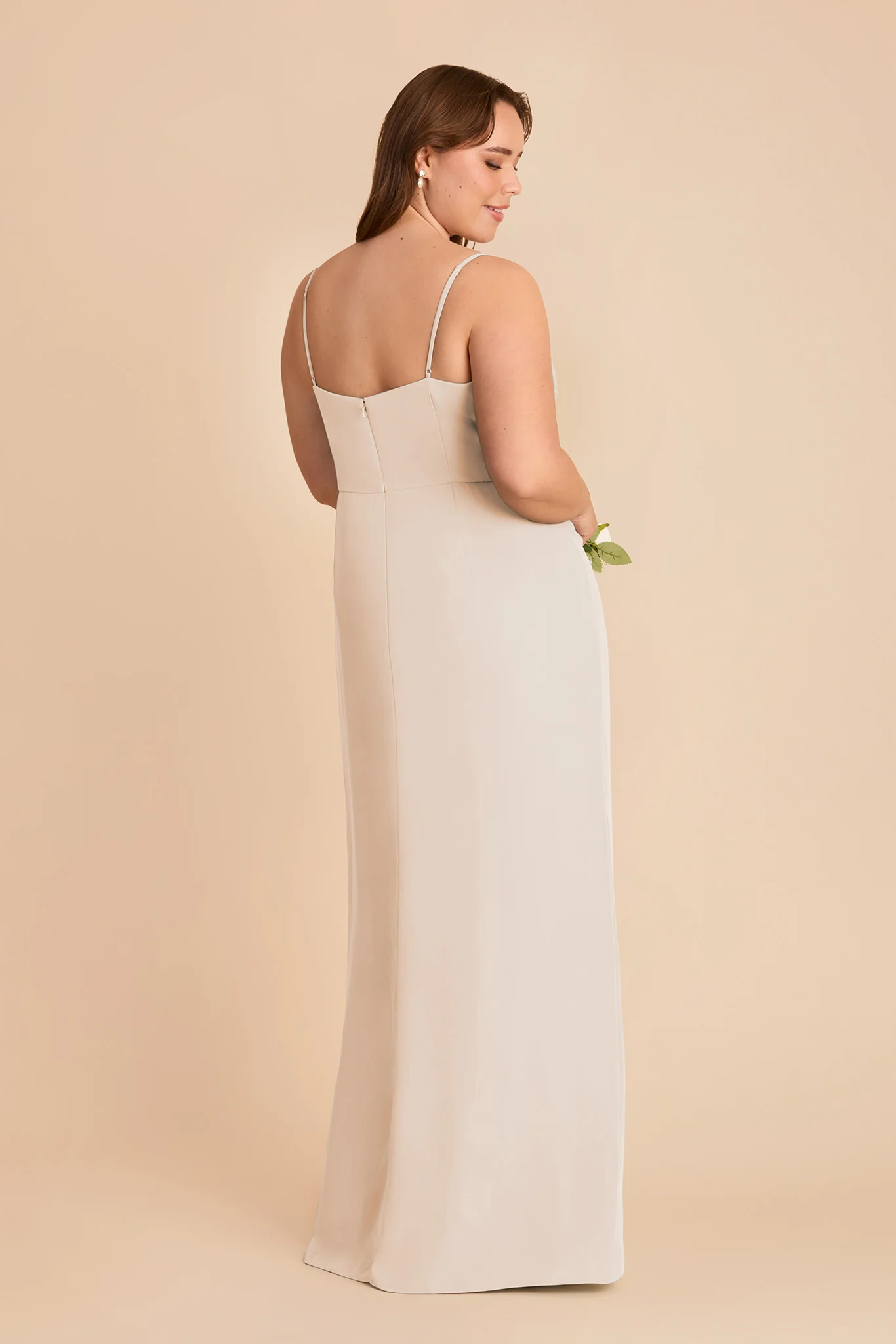 Lydia Chiffon Dress - Champagne - Image 7