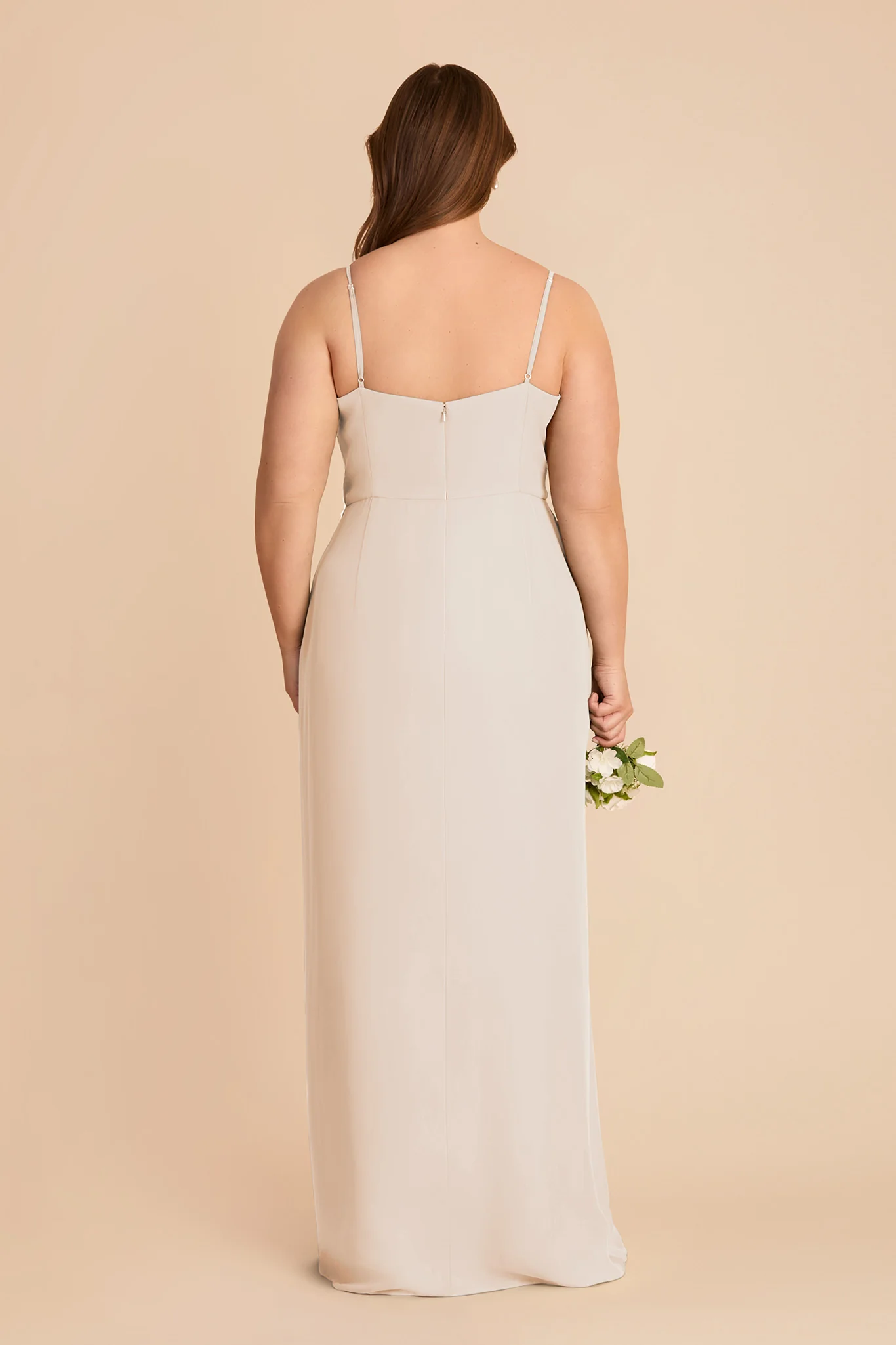 Lydia Chiffon Dress - Champagne - Image 8