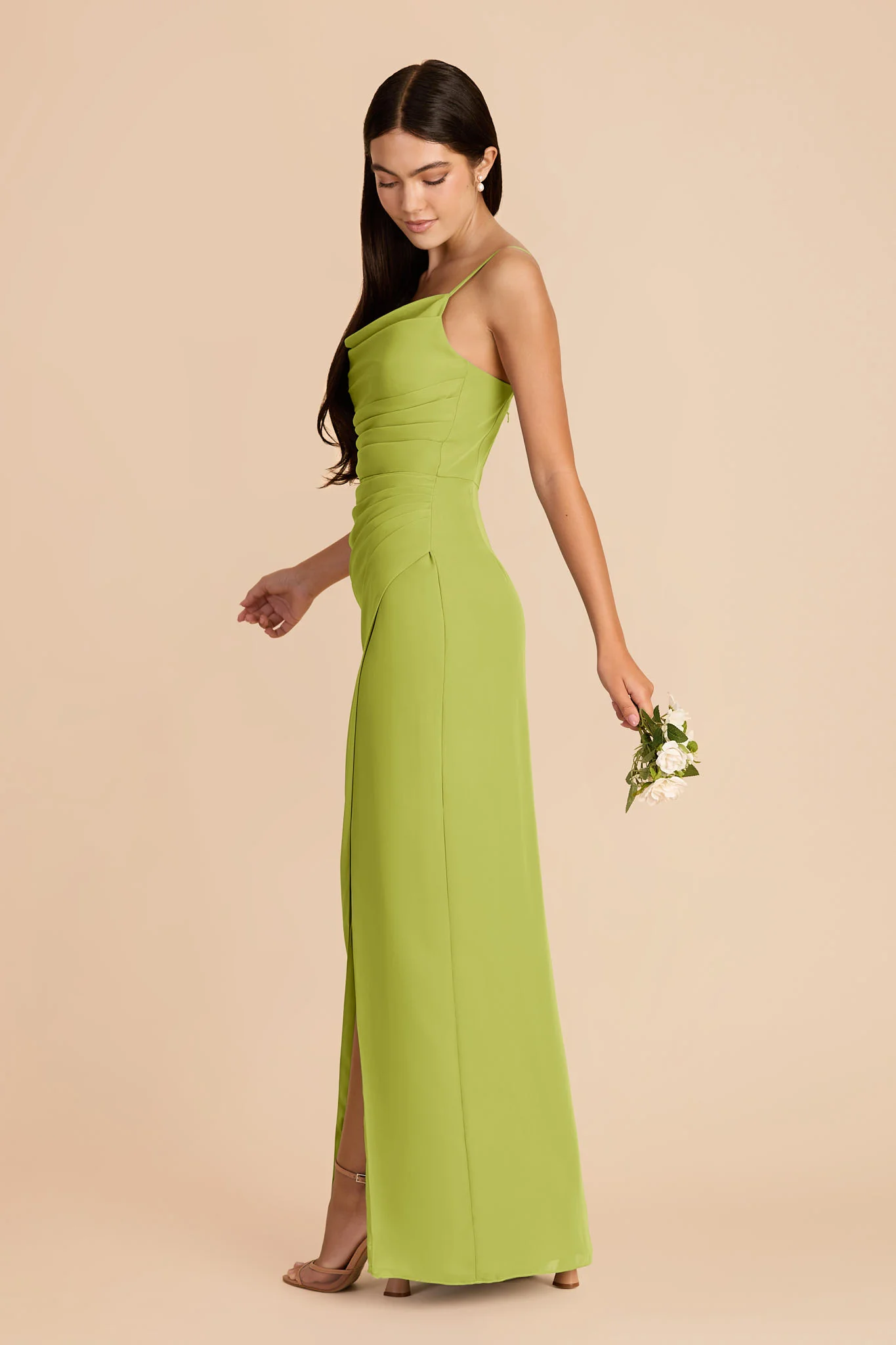 Lydia Chiffon Dress - Matcha - Image 4