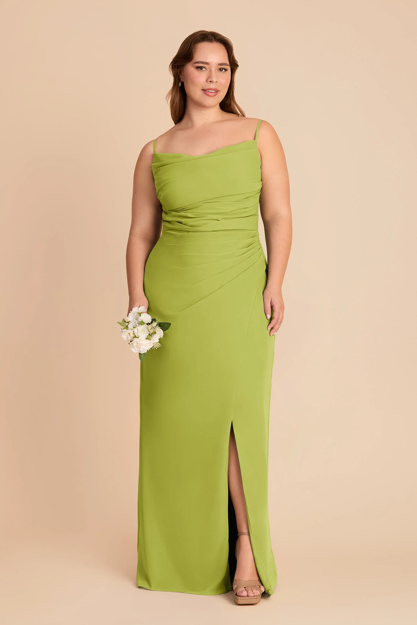 Lydia Chiffon Dress - Matcha - Image 6