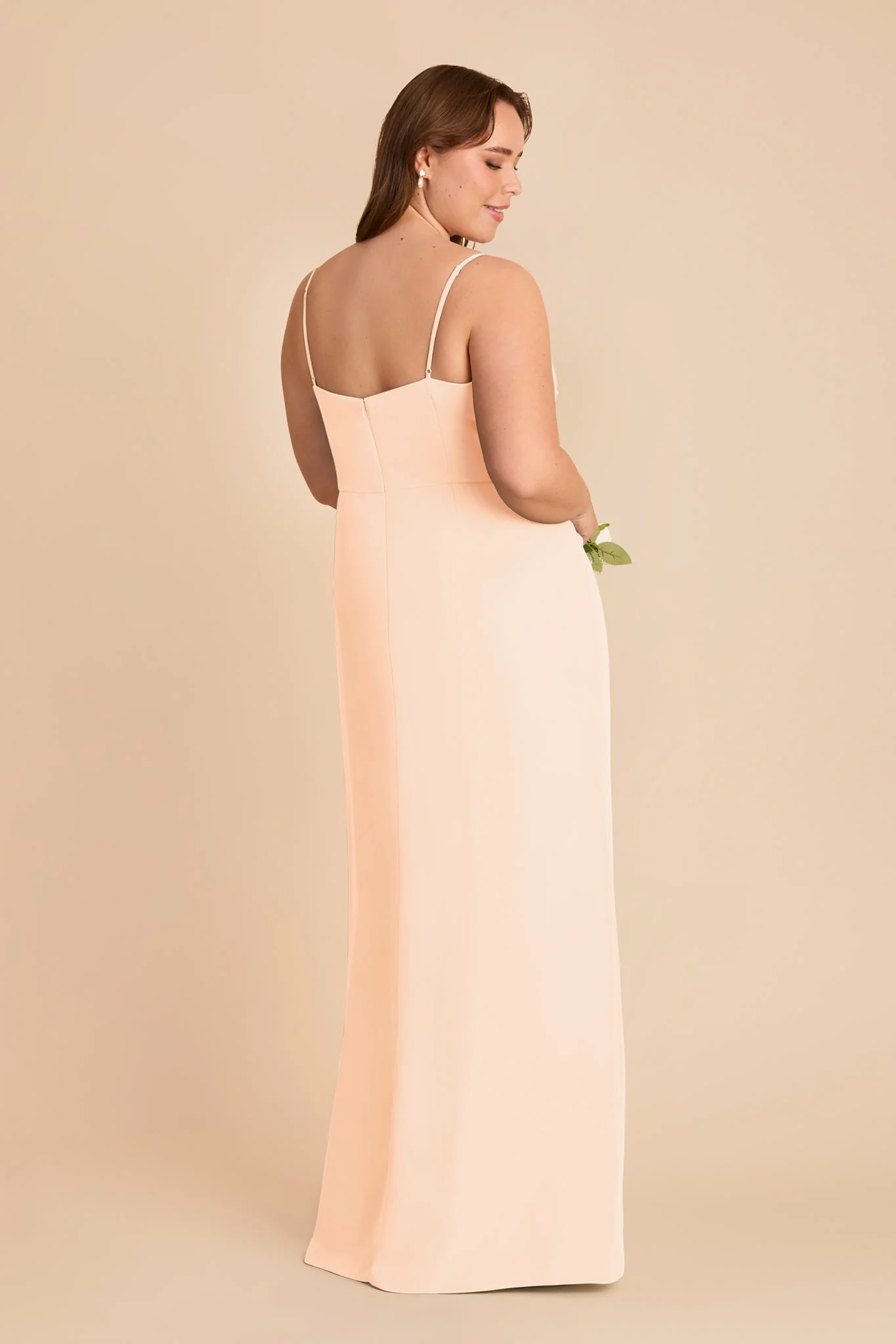 Lydia Chiffon Dress - Peach Cream - Image 7