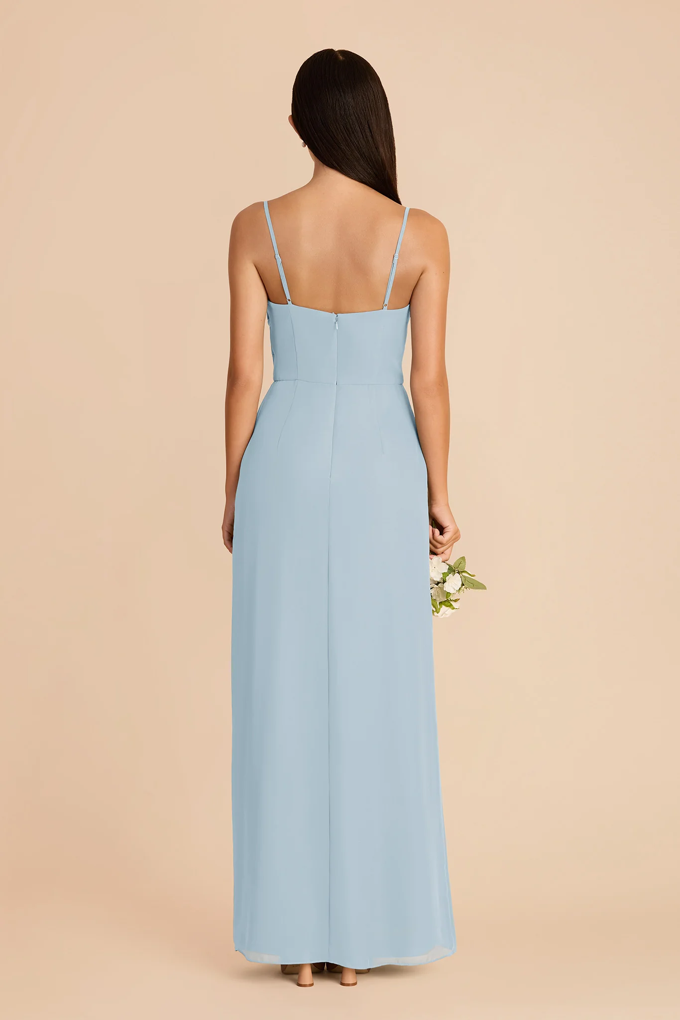 Lydia Chiffon Dress - Sky Blue - Image 5