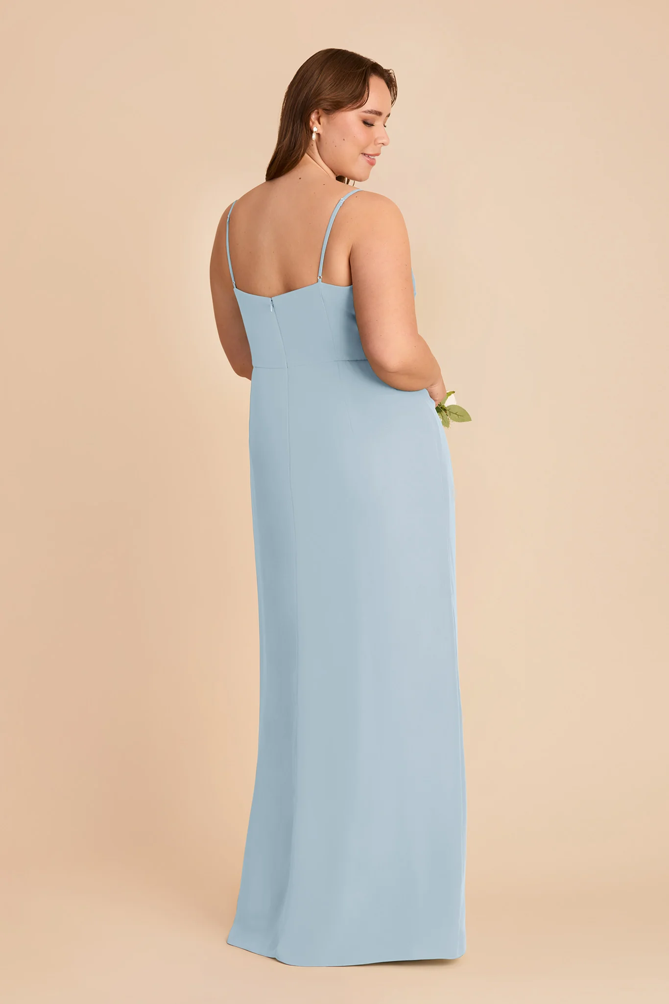 Lydia Chiffon Dress - Sky Blue - Image 7
