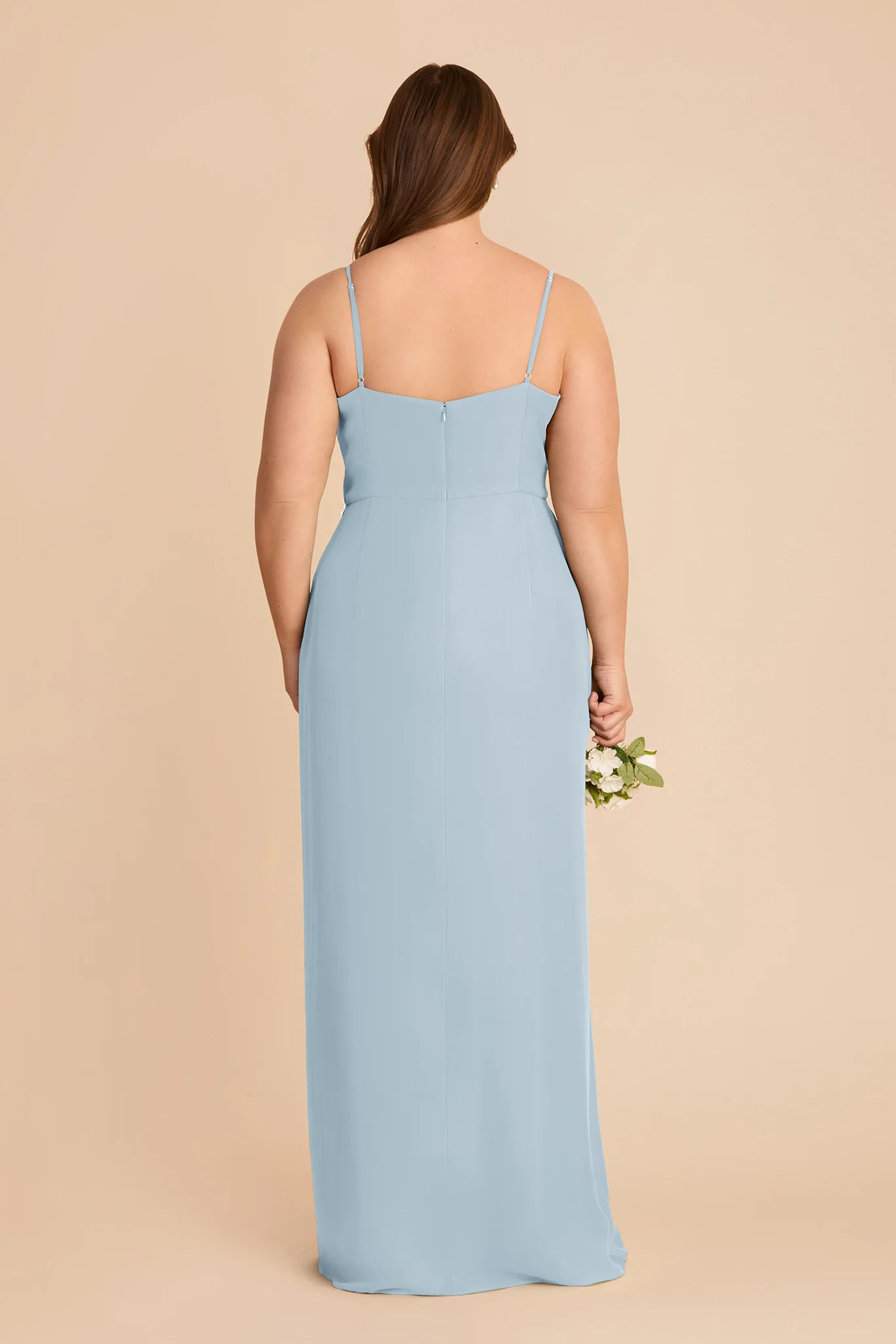 Lydia Chiffon Dress - Sky Blue - Image 8