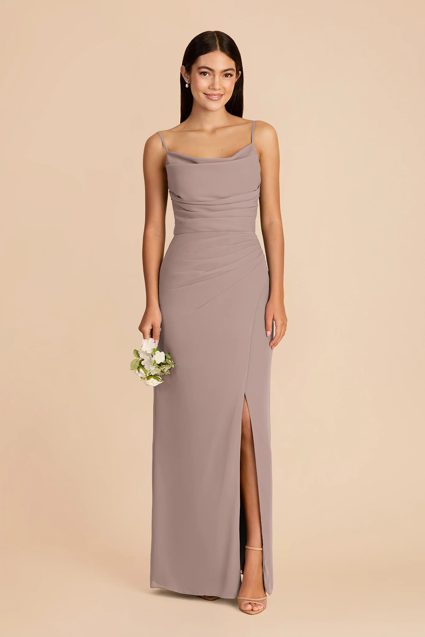 Lydia Chiffon Dress - Toffee