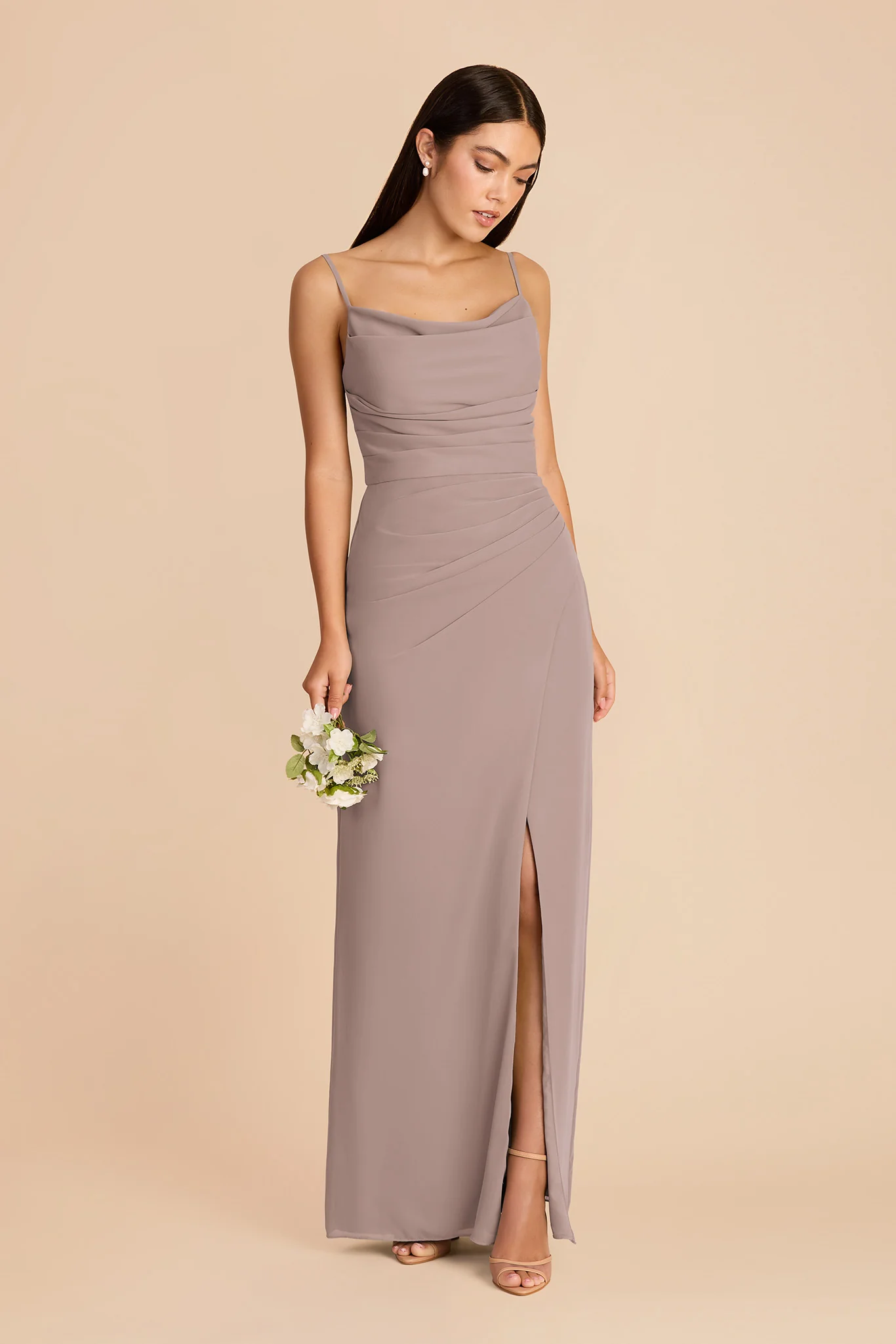 Lydia Chiffon Dress - Toffee - Image 3