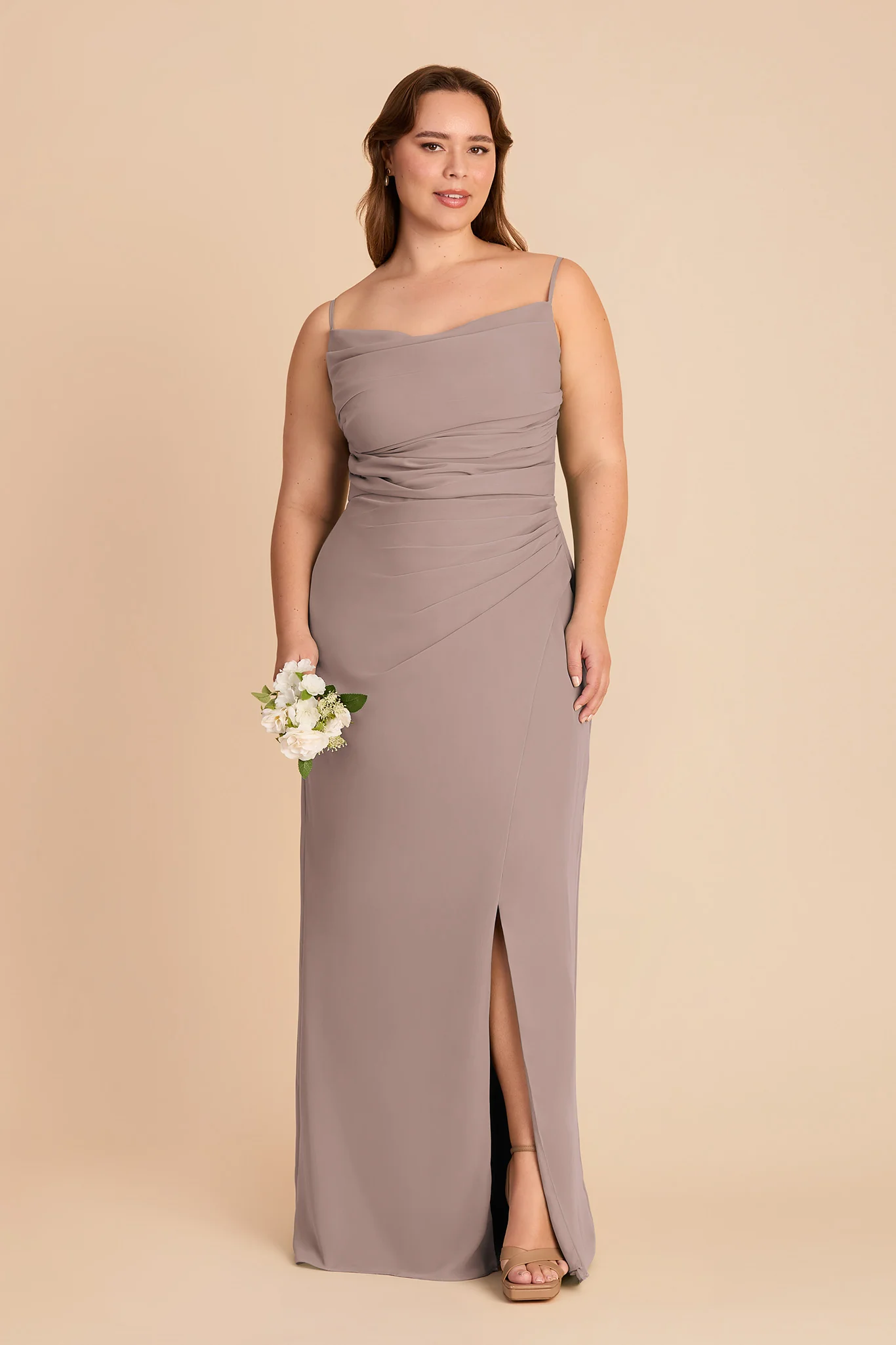 Lydia Chiffon Dress - Toffee - Image 6