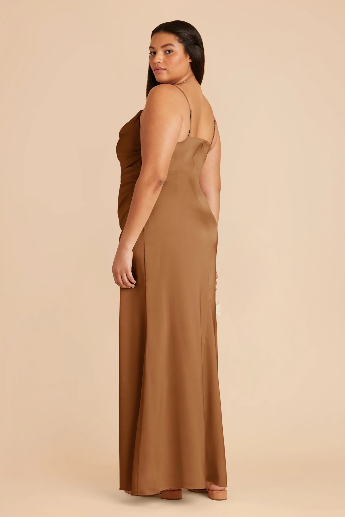 Lydia Matte Satin Dress - Copper - Image 7