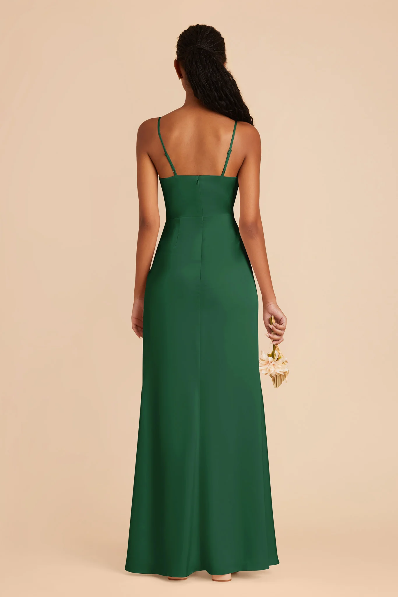 Lydia Matte Satin Dress - Forest Green - Image 6