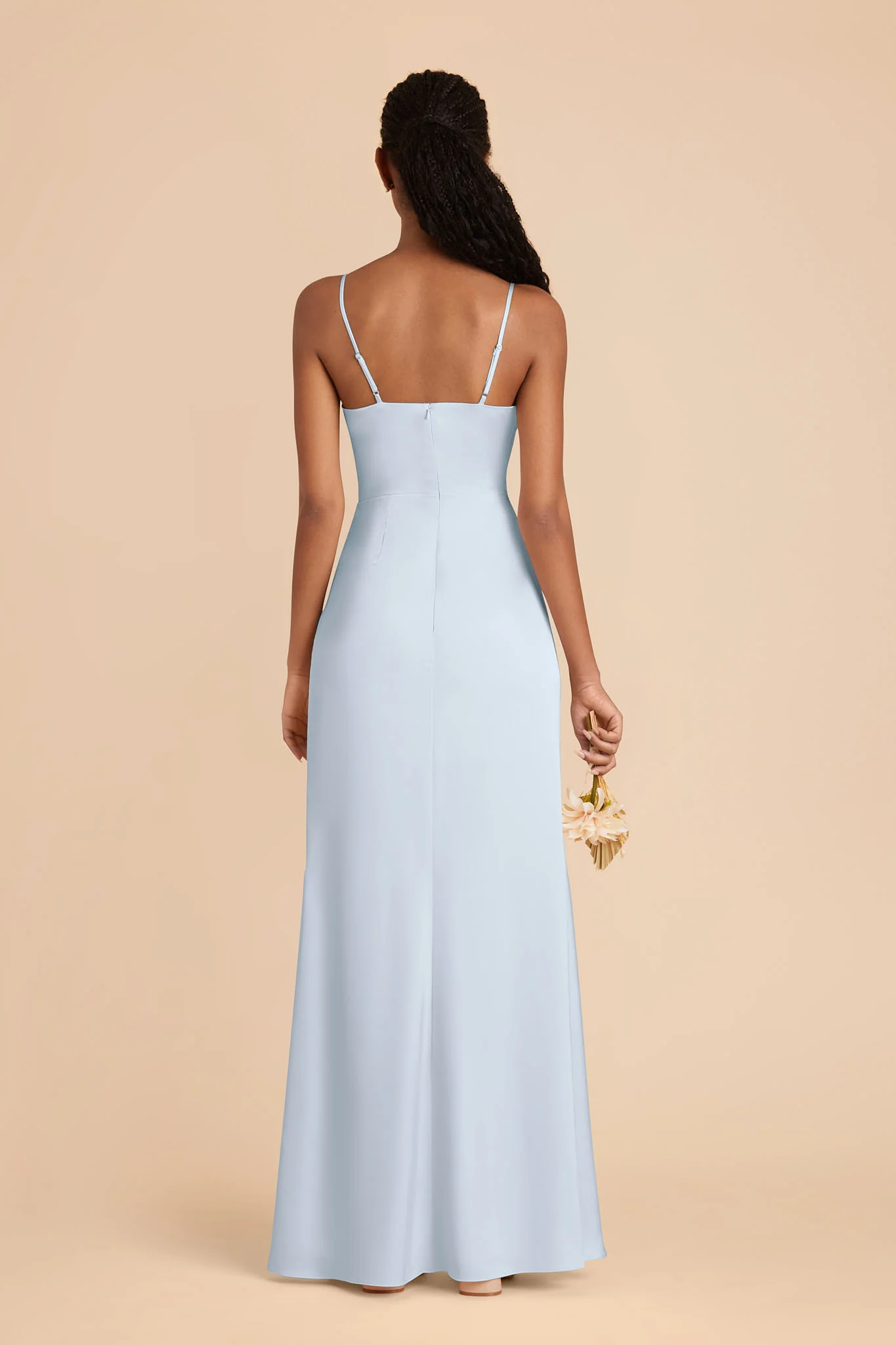 Lydia Matte Satin Dress - Mist Blue - Image 5