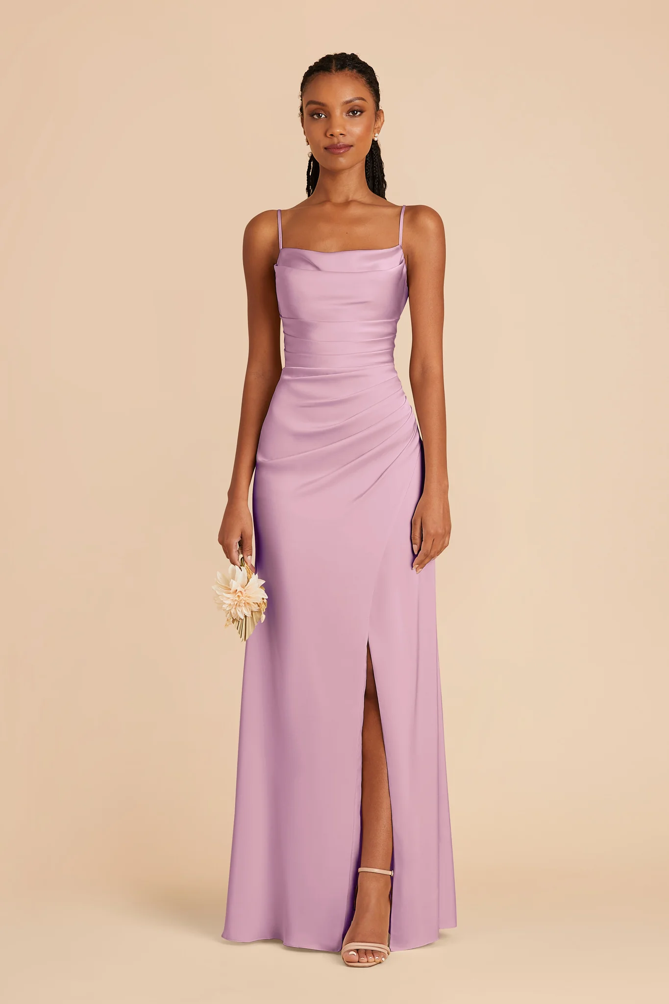 Lydia Matte Satin Dress - Orchid