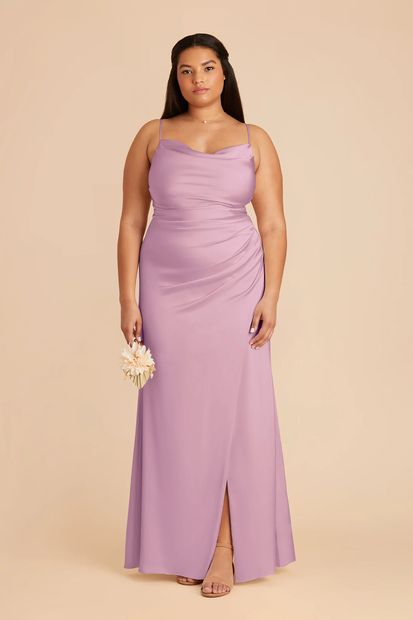 Lydia Matte Satin Dress - Orchid - Image 2
