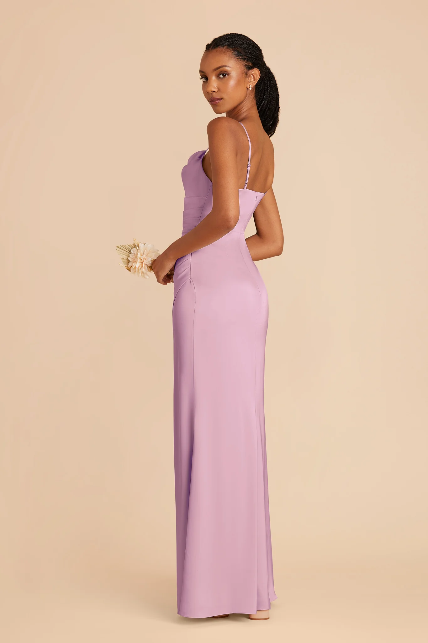 Lydia Matte Satin Dress - Orchid - Image 3