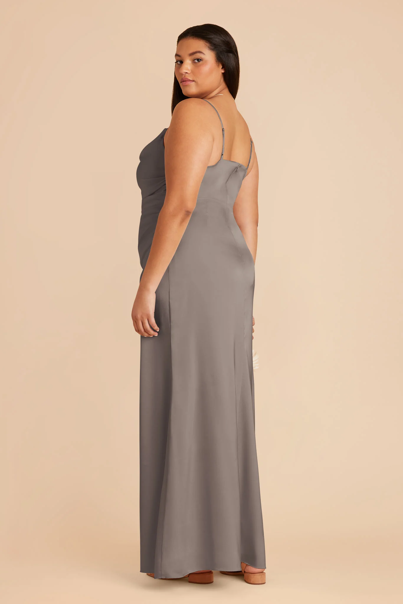 Lydia Matte Satin Dress - Quartz - Image 8