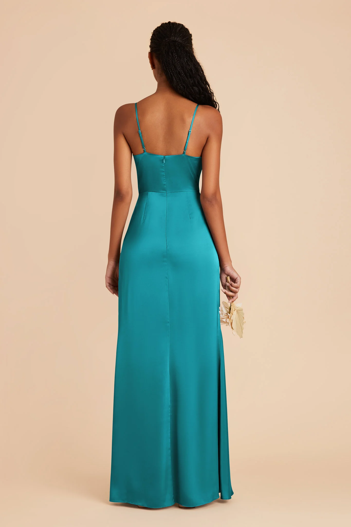 Lydia Matte Satin Dress - Teal - Image 6